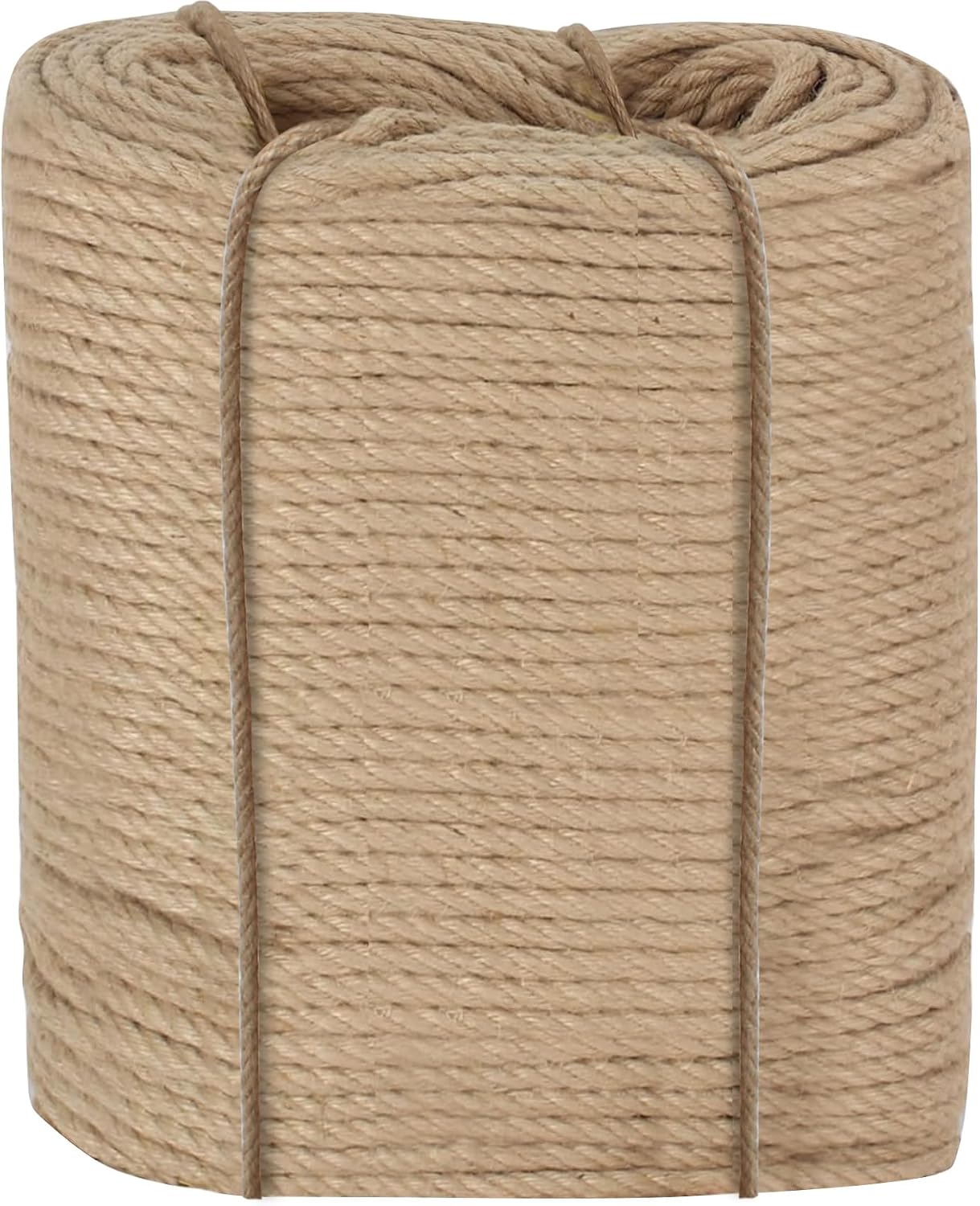 Jute Rope 1 in x 100 ft Thick Twisted Manila Ropes Natural Hemp Rope for Swing Bed, Railing, Crafts, Docks, Tug of War, Decorating, Nautical, Landscaping, Hammock