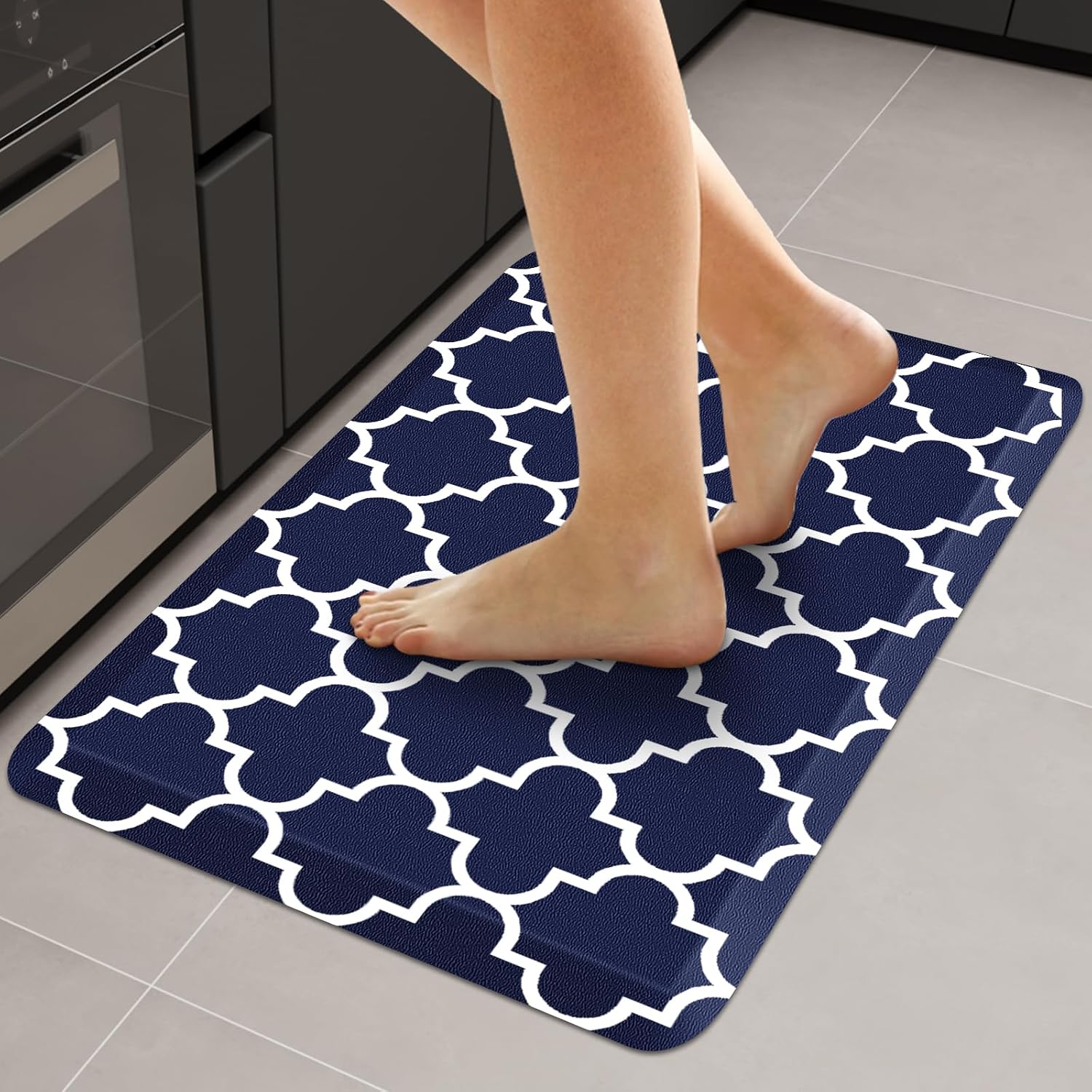 WISELIFE Kitchen Mats and Rugs Cushioned Anti-Fatigue, 17.3"x 60", Grey