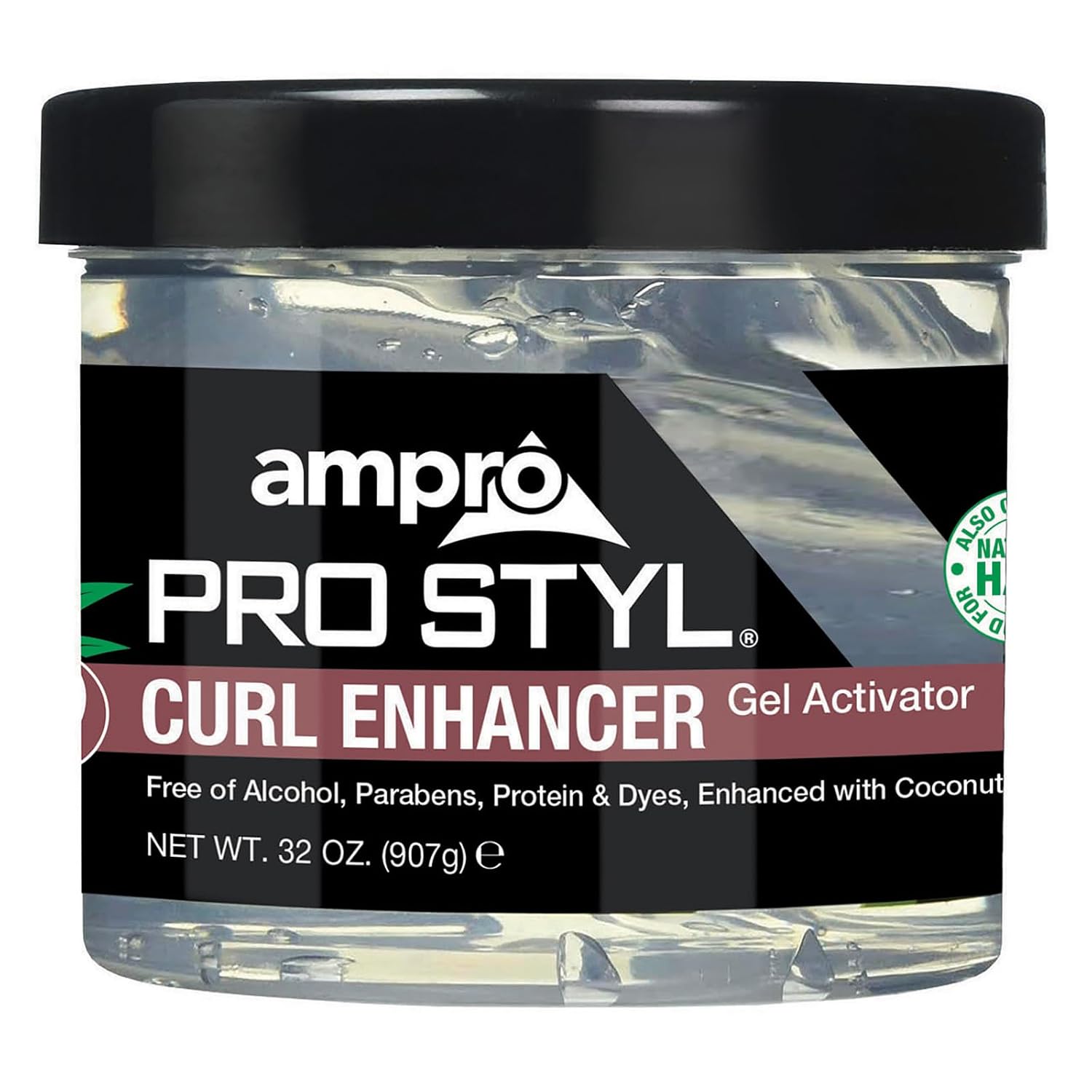 AmPro Pro Styl Curl Enhancer - Gel Activator with Coconut Oil to Moisturize and Define Coils and Waves - Helps Protect and Hydrate Hair Shaft