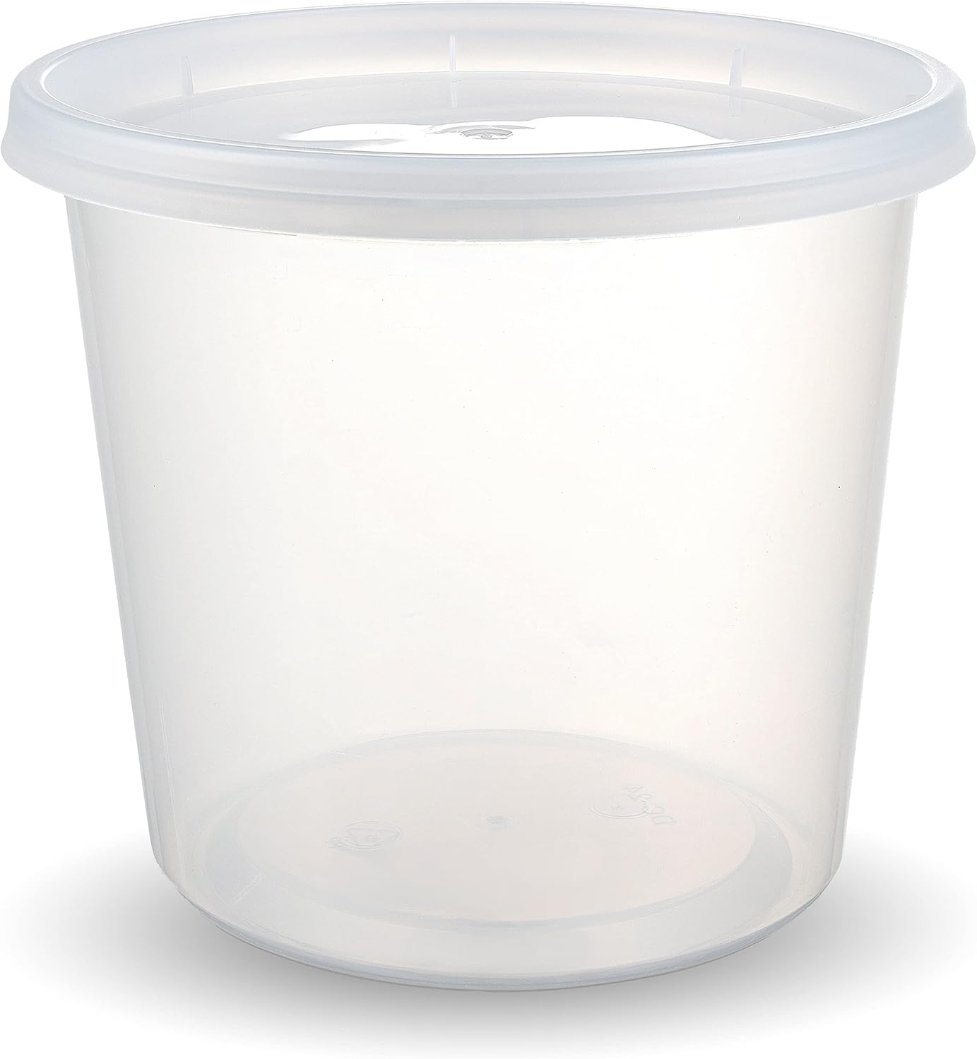 DuraHome - Deli food Storage Containers with Lids 32 oz, Quart Pack of 24 Leak-proof Freezer Safe Microwaveable Soup Storage Container - Clear Plastic Premium Quality