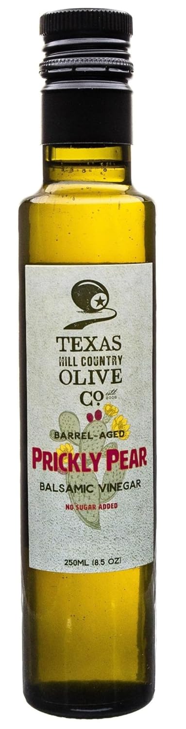 White Lemon Balsamic Vinegar - Gourmet Barrel Aged Infused Balsamic Vinegar - Great for Dressing Dipping Glazing - No Artificial Flavors or Added Sugar - Made in Texas (8.5 oz)
