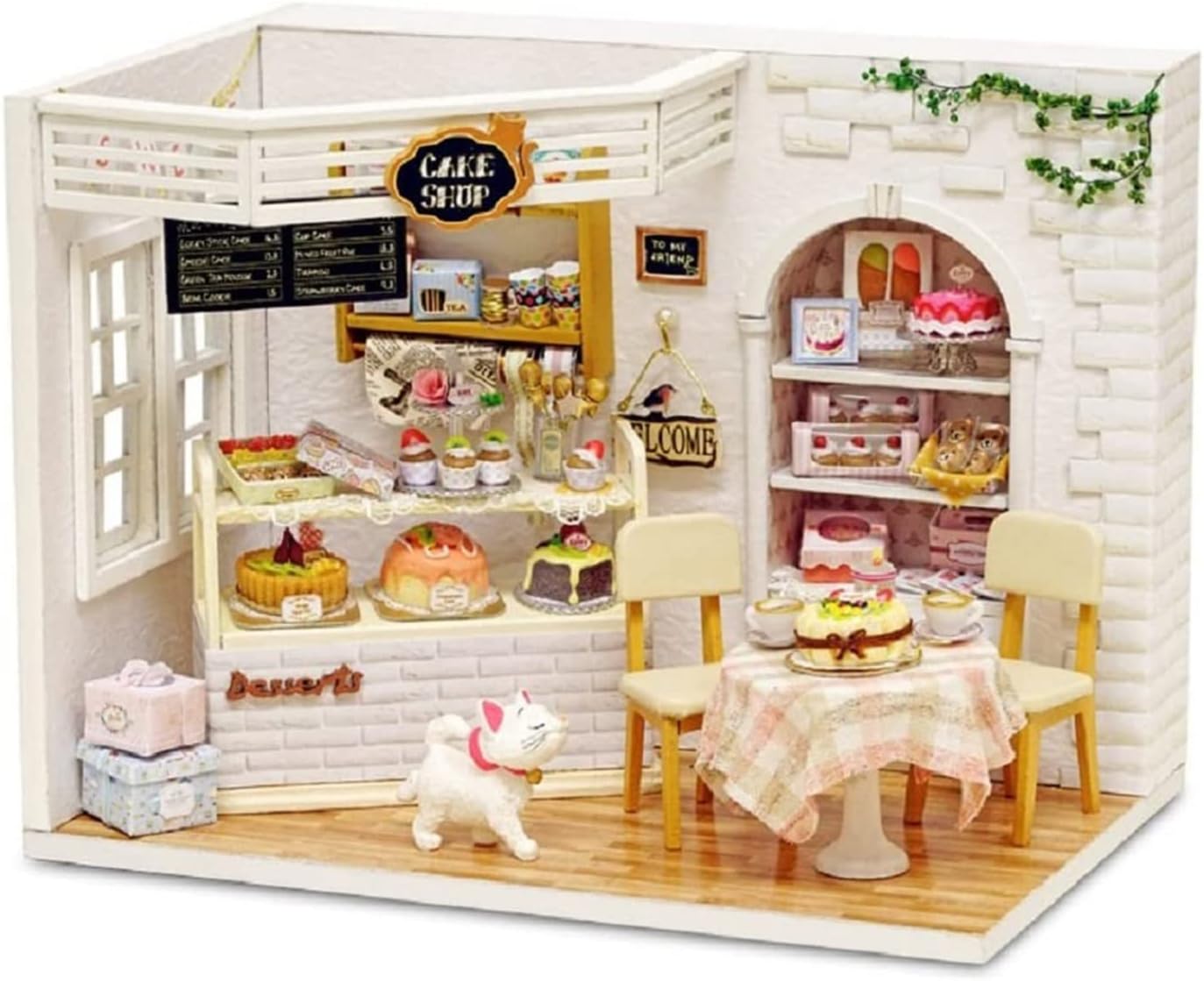 Kisoy Romantic and Cute Dollhouse Miniature DIY House Kit Creative Room Perfect DIY Gift for Friends,Lovers and Families (Sunny Holiday Time)