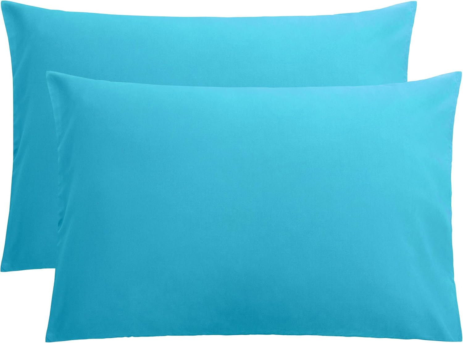 FLXXIE 2-Pack Microfiber Standard Pillow Cases, Envelope Style, White