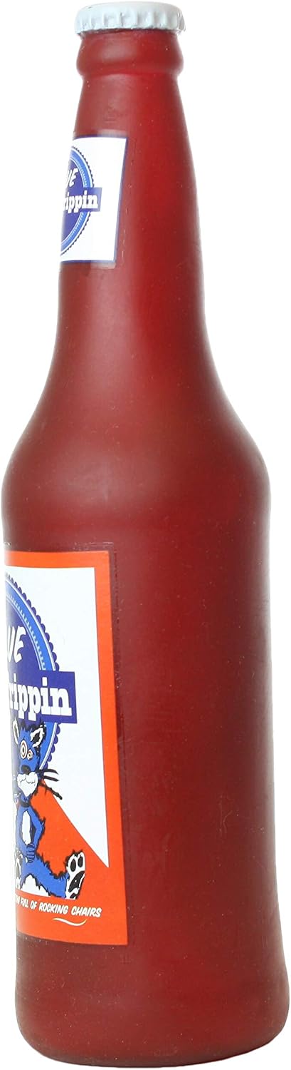 SILLY SQUEAKERS Tuffy Beer Bottle Dog Toy: Squeaky Dog Toy, Washable and Floats, Vinyl