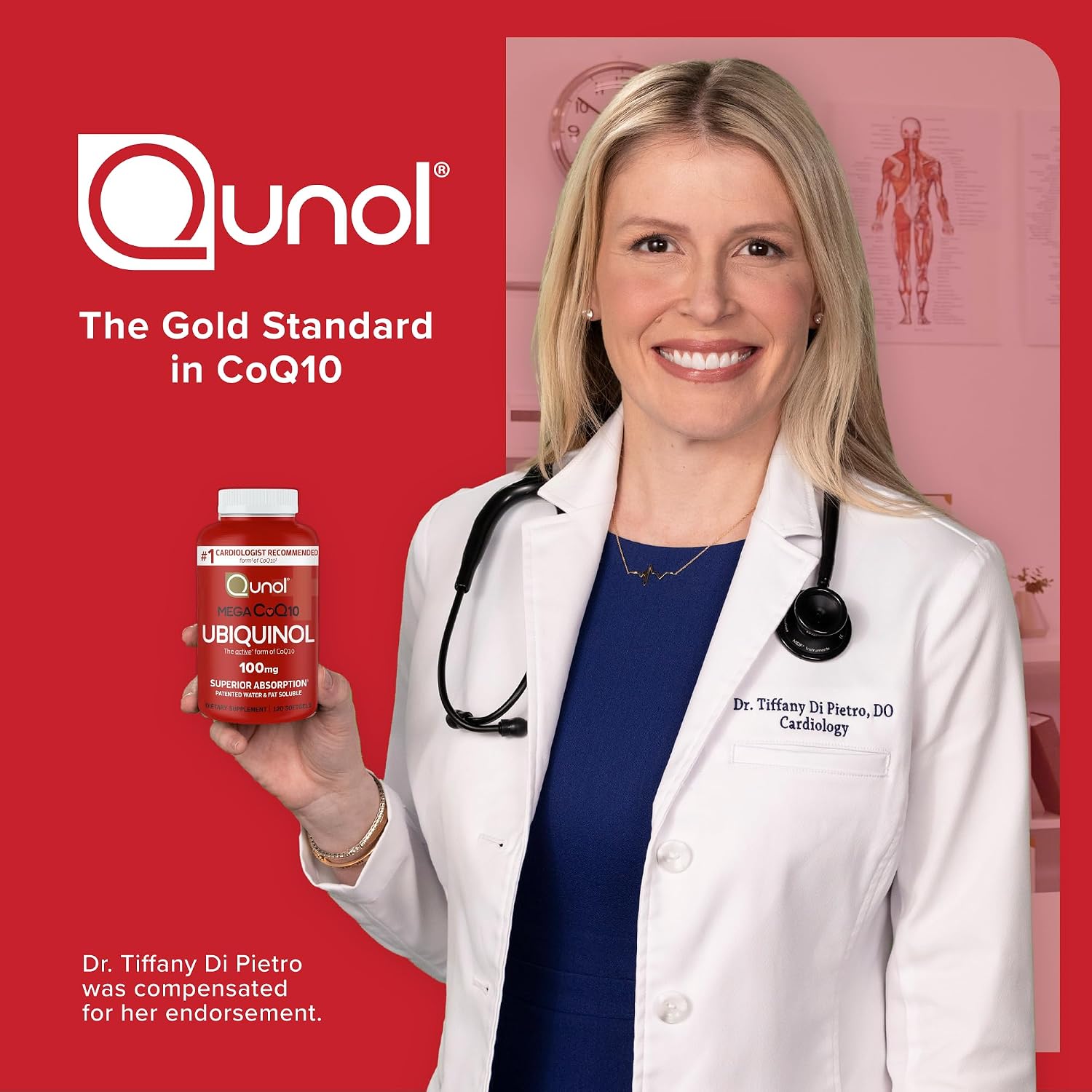 Qunol Mega Ubiquinol CoQ10 100mg, Superior Absorption, 100 Softgels | #1 Cardiologist Recommended Supplement for Heart Health, Coenzyme Q10 Supplement to support Vascular Health & Cellular Energy