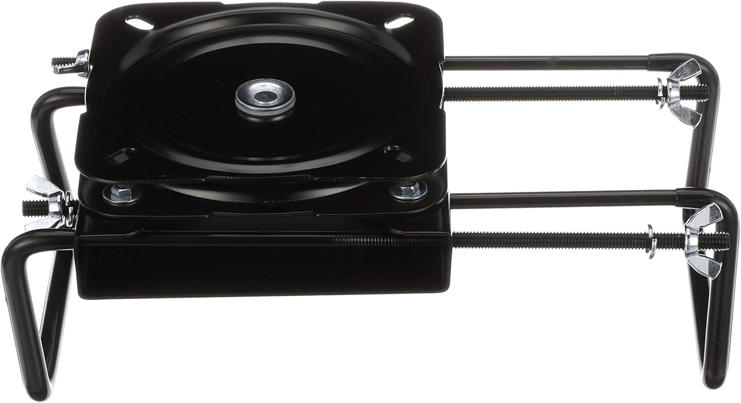 Attwood 15700-3 Seat Mount, Clamp-On With Swivel, Adjusts from 7 ½ inches to 18 inches, Black, Powder-Coated Steel