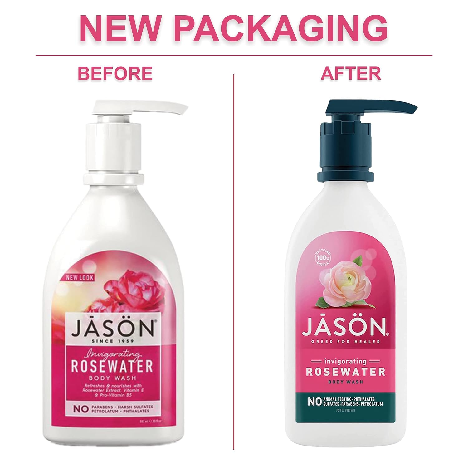 JASON Aloe Vera Shower Gel Body Wash - Soothing, Gentle Clean Feeling, 30 Fluid Ounces