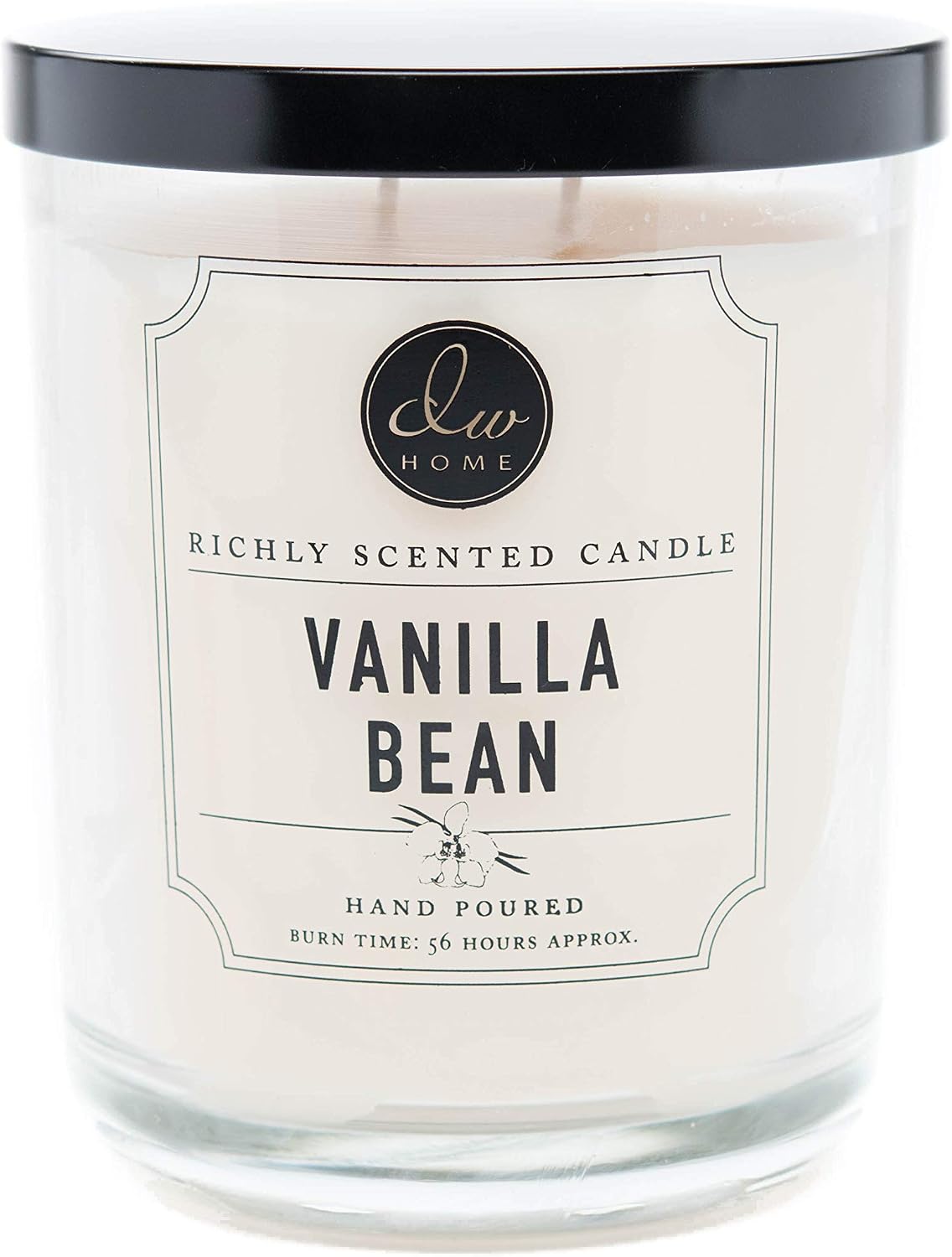 DW Home Vanilla Bean Scented Candle for Home, 15 oz, Large Double Wick Candle Jar, Up to 56H Burn Time, Luxury Scented Candle for Relaxation, Gifting, Home Decor
