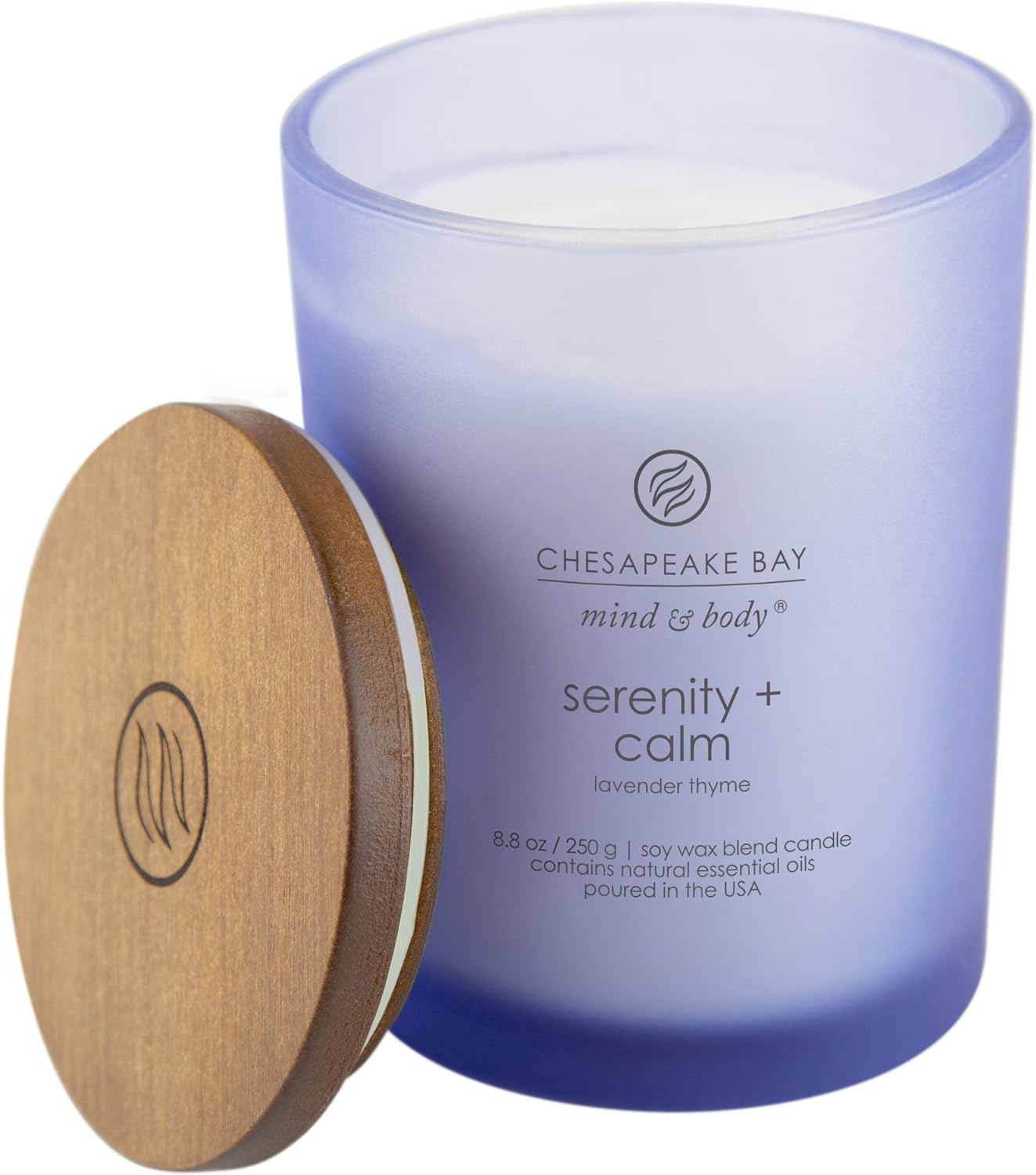 Chesapeake Bay Balance + Harmony Scented Candle Water Lily Pear Fragrance 50 Hours Burn Time Warm & Decorative Soy Wax Blend