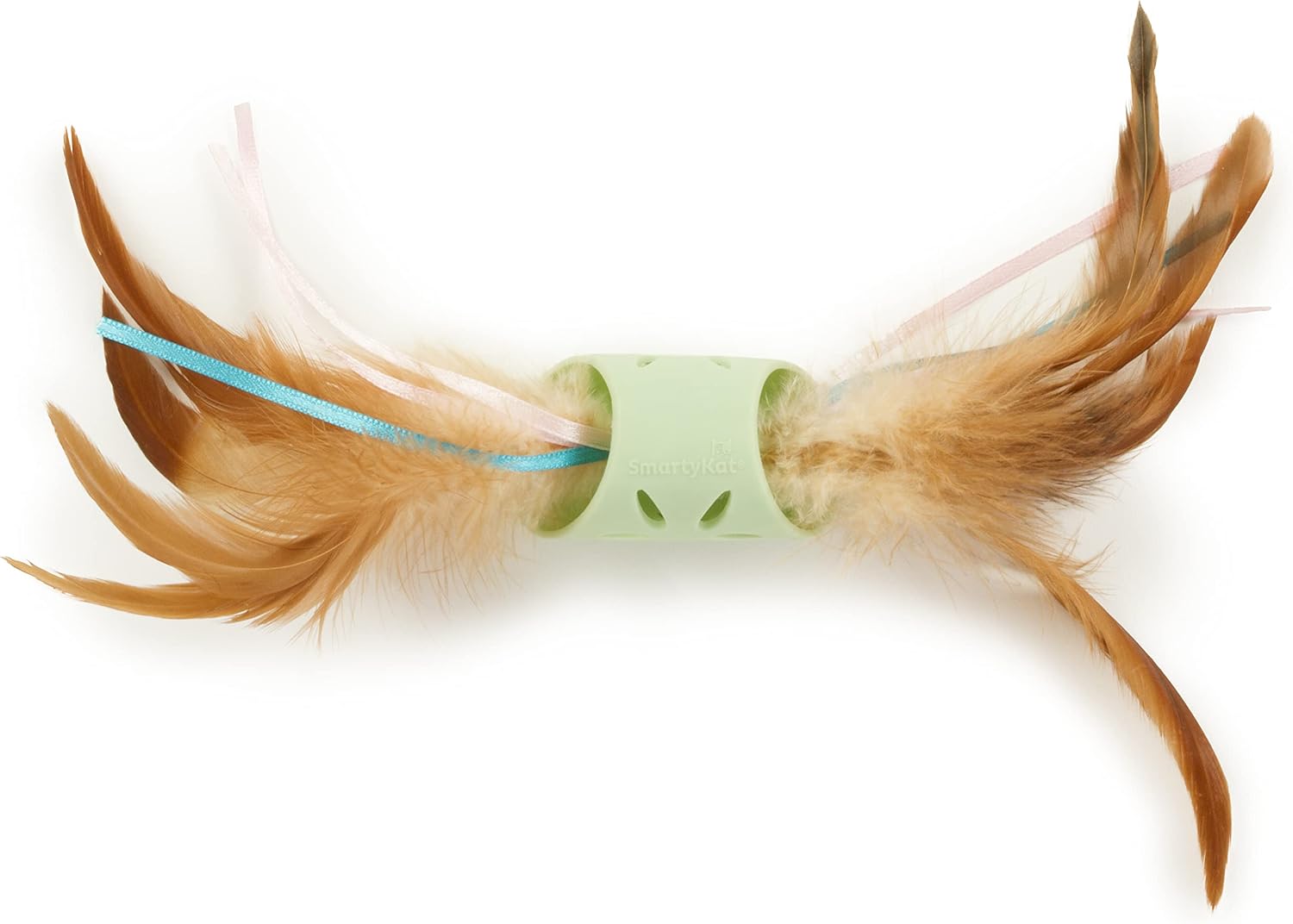 SmartyKat Flutter Balls Catnip Plush and Feather Cat Toys, Erratic Motion for Batting & Pouncing Fun for Cats & Kittens, Set of 2