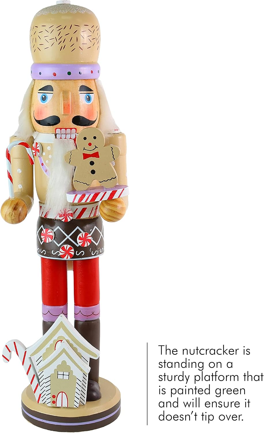Gingerbread Chef Christmas Wooden Nutcracker - Xmas Figure Decoration 14"