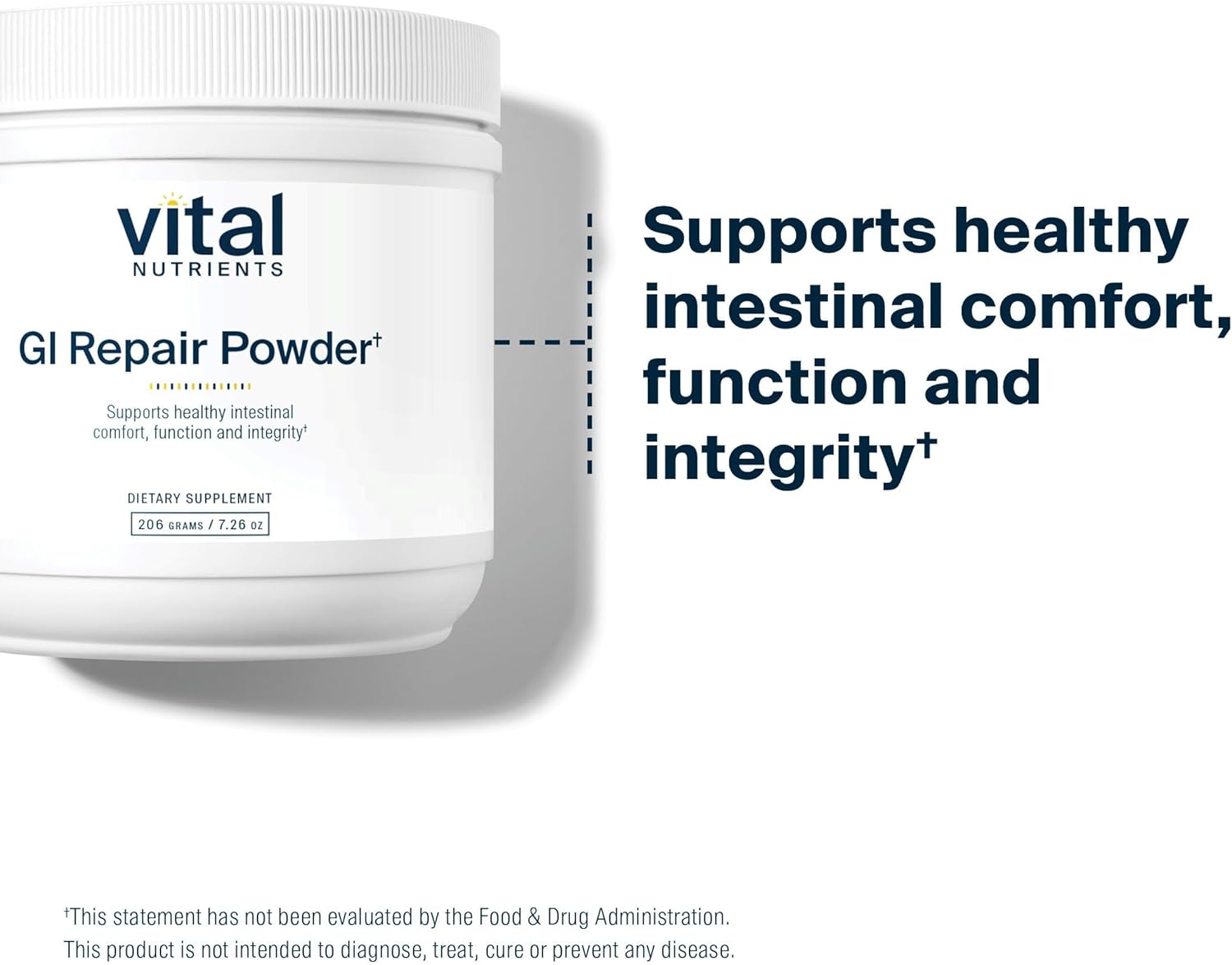 Vital Nutrients GI Repair Powder - Leaky Gut Powder with L Glutamine and Zinc - Digestive Enzyme Supplement to Support Gut Health and Digestion