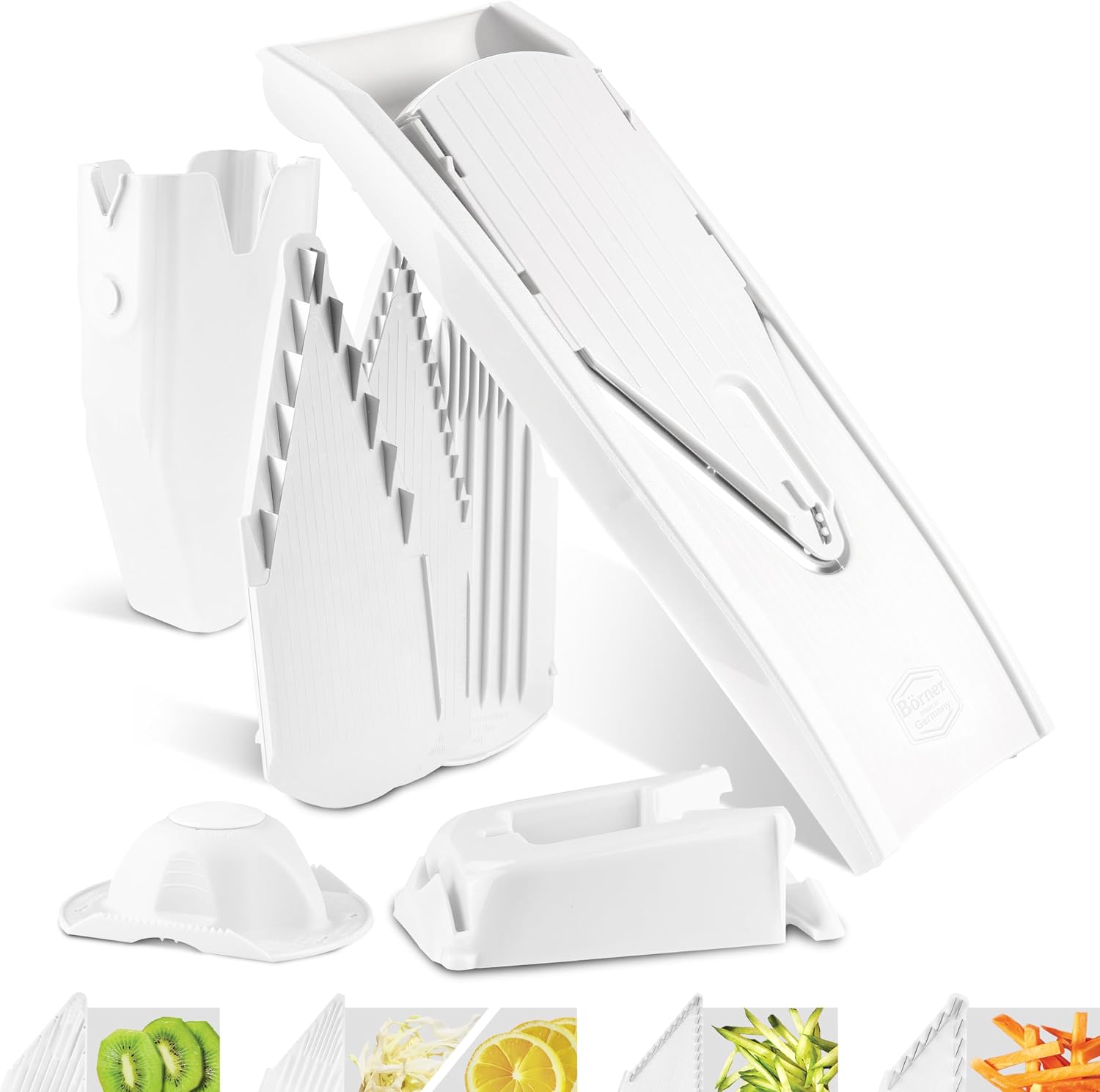 BORNER V Mandoline Slicer Kitchen V1 ClassicLine Starter Set | Vegetable Grater Börner - Quality Made in Germany, Color:Orange