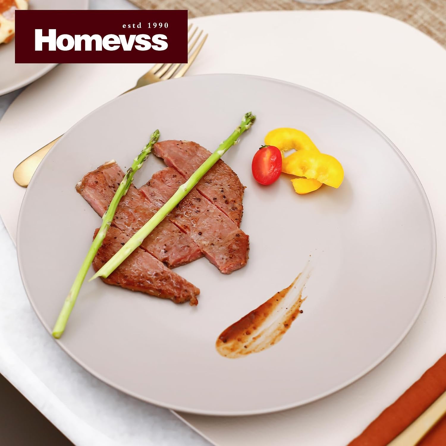 Stoneware Two-Tone Colors Life 16pc Dinner Set，Outside Shiny Black + Inside Matte Glaze Olive