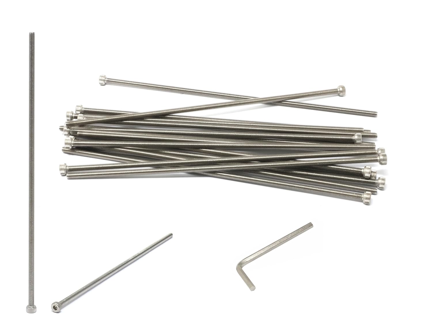 iexcell 20 Pcs M8 x 30/35/40/45/50 mm Stainless Steel 304 Hex Socket Head Cap Screws Bolts Assortment, Fully Threaded