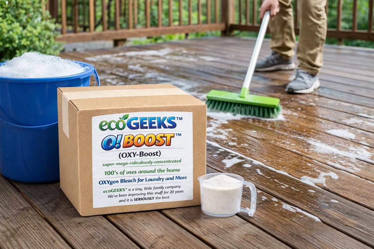 ecoGeek’s O! BOOST (OXY-Boost) Oxygen Bleach – Three 19 lb Bulk Bags – Concentrated Sodium Percarbonate Laundry & All-Purpose Cleaner –