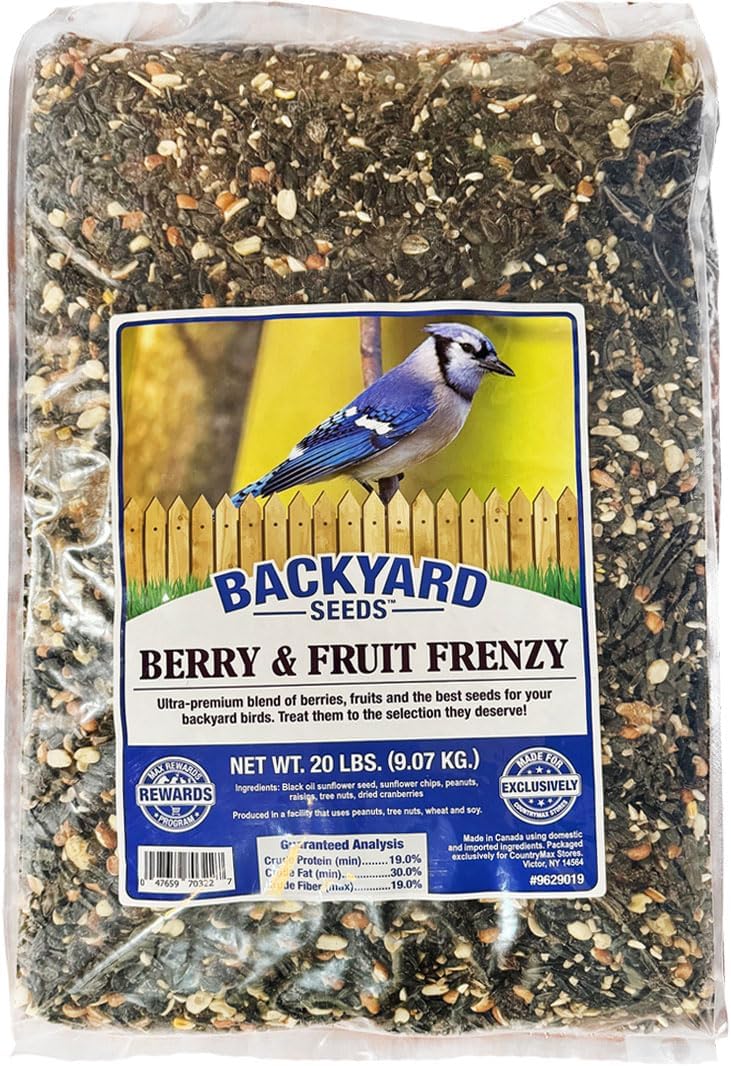 Backyard Seeds Woodpecker No-Waste Bird Seed Mix 5lbs - Premium Shelled Peanuts & Sunflower Chips, Small Bag of Wild Bird Food