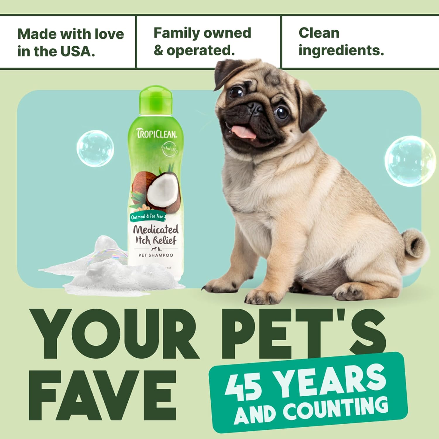 TropiClean Deodorizing Dog Shampoo for Smelly Pets, Professional Dog Shampoo, Long Lasting Odor Control, Puppy Safe, USA Made, Berry Scent, 1 Gal
