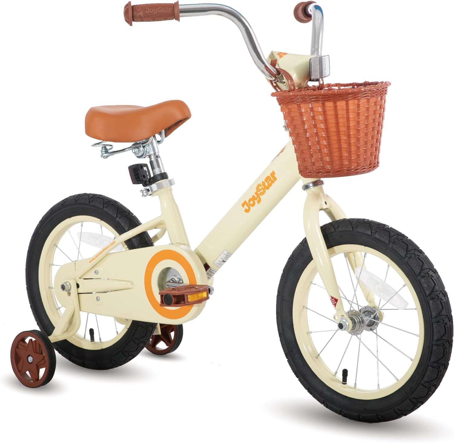 JOYSTAR 12-16" Vintage Kids Bike Ages 2-7Y, Training Wheels/Basket