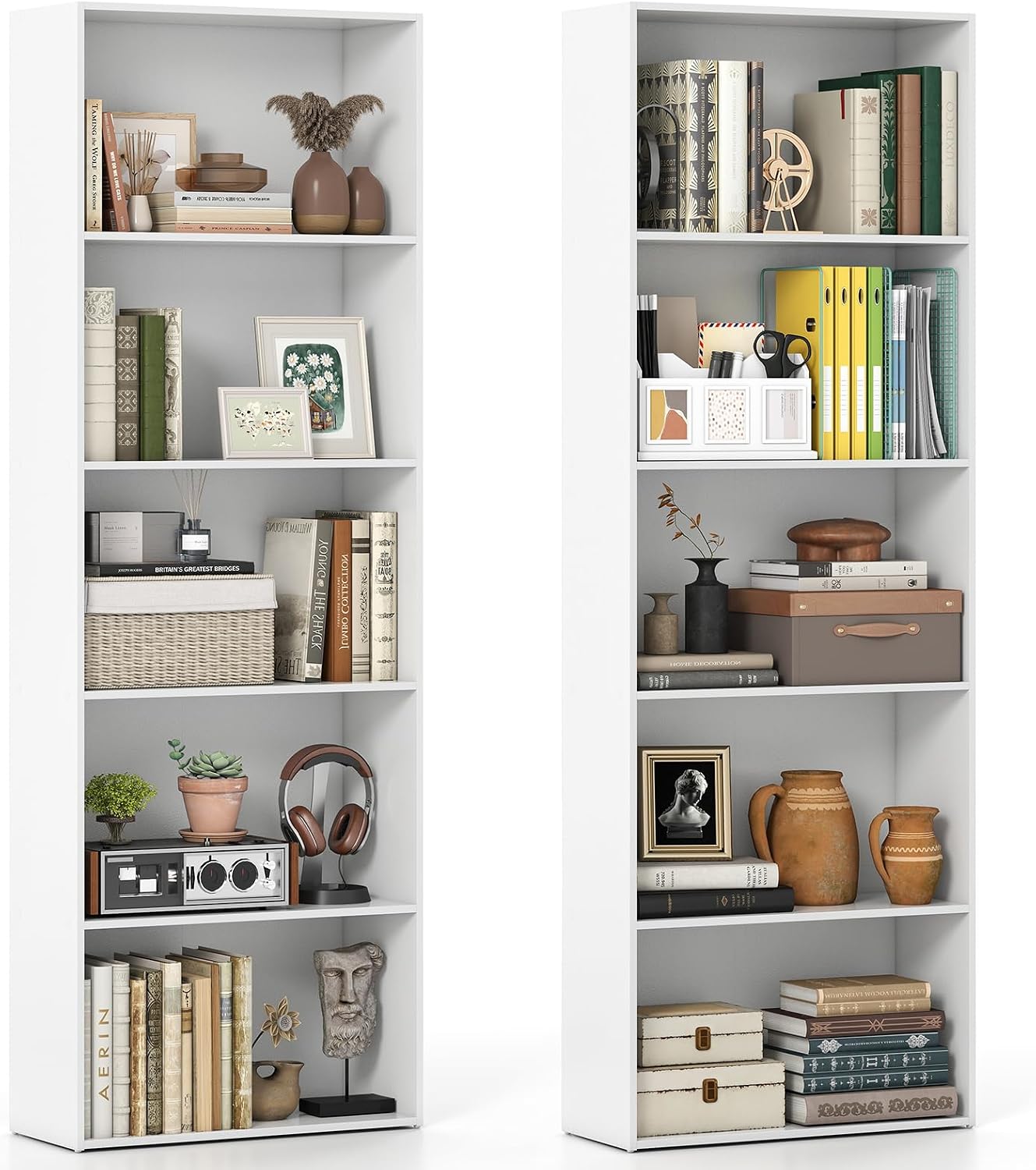 Giantex 8-Cube Bookcase, 3-Tier Cubby Bookshelf, Horizontal Vertical Display Rack with Anti-Tipping Kits, Modern Storage Organizer Shelf Unit for Bedroom, Living Room, Study (Natural, 8-Cube)