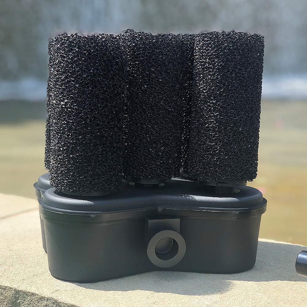 5XBIO Bio Filter Without Pump Use for Water Gardens and Koi Ponds, Black