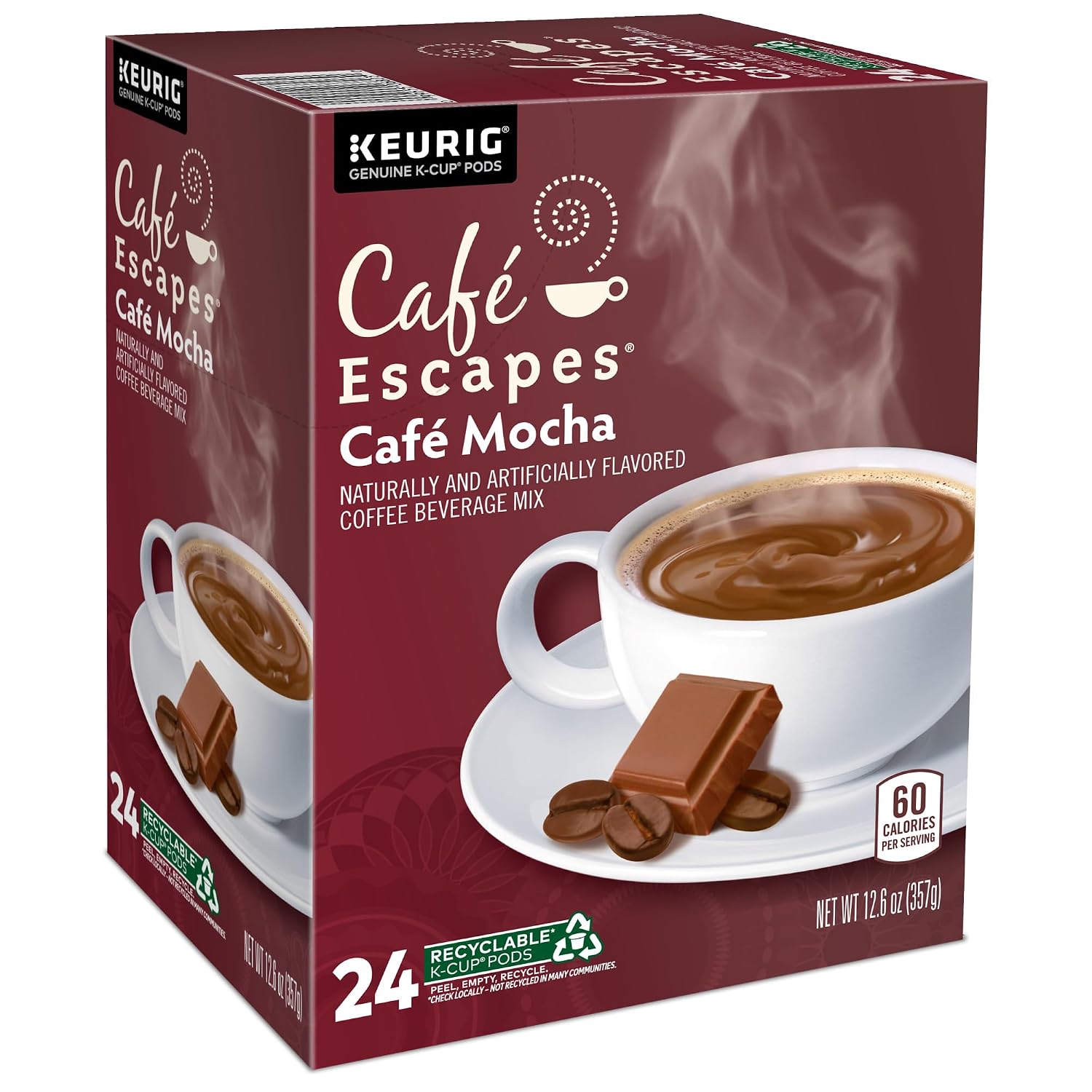 Cafe Escapes Milk Chocolate Hot Cocoa Keurig Single-Serve K-Cup Pods, 96 Count