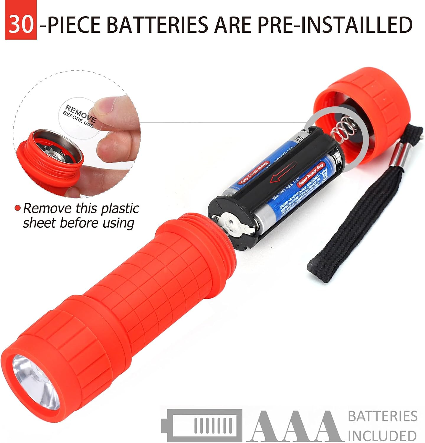 FASTPRO 10-Pack LED Mini Flashlight Set with AAA Batteries (1W)