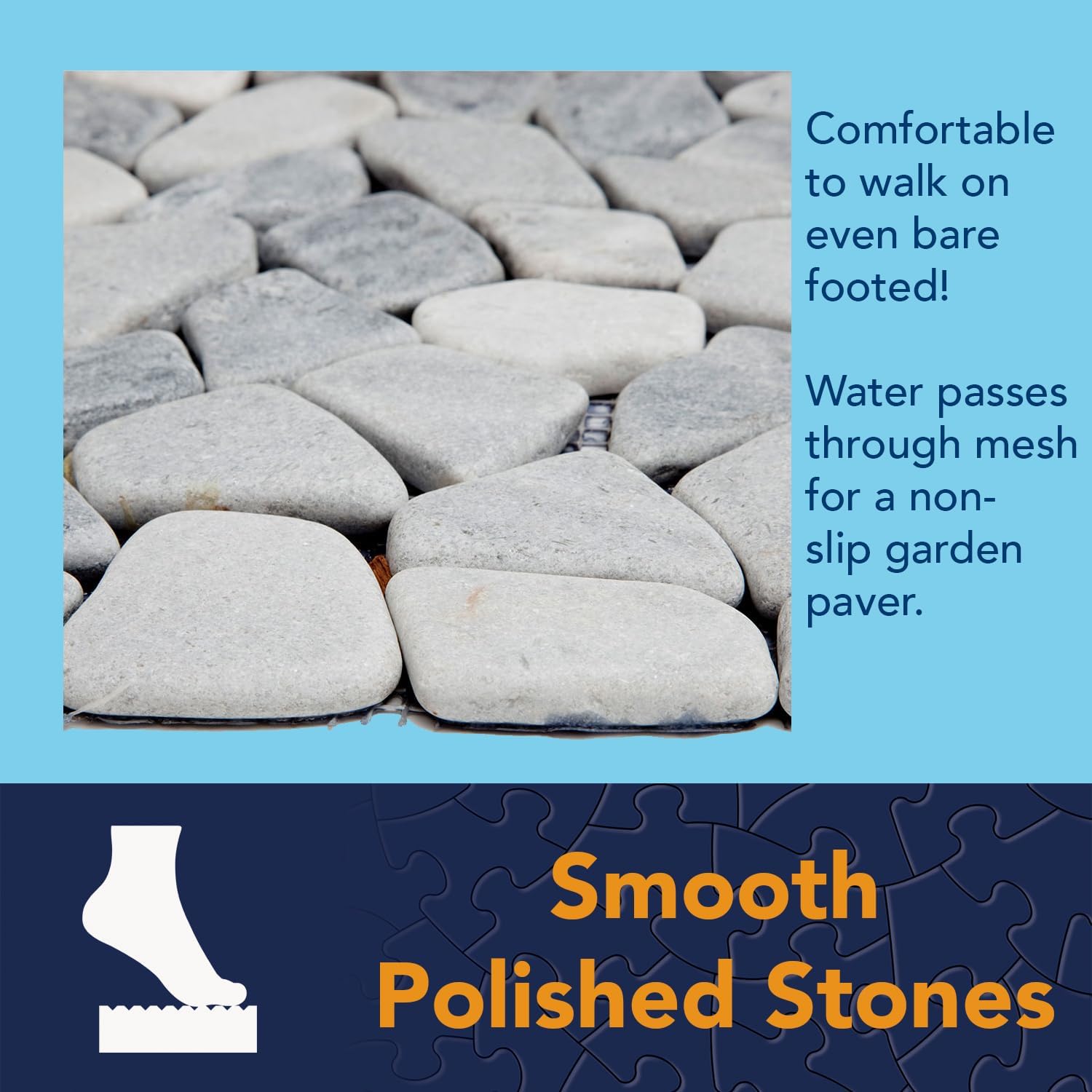 Bits and Pieces - Stepping Stones - 12" Square Marble - Set of Three (3)