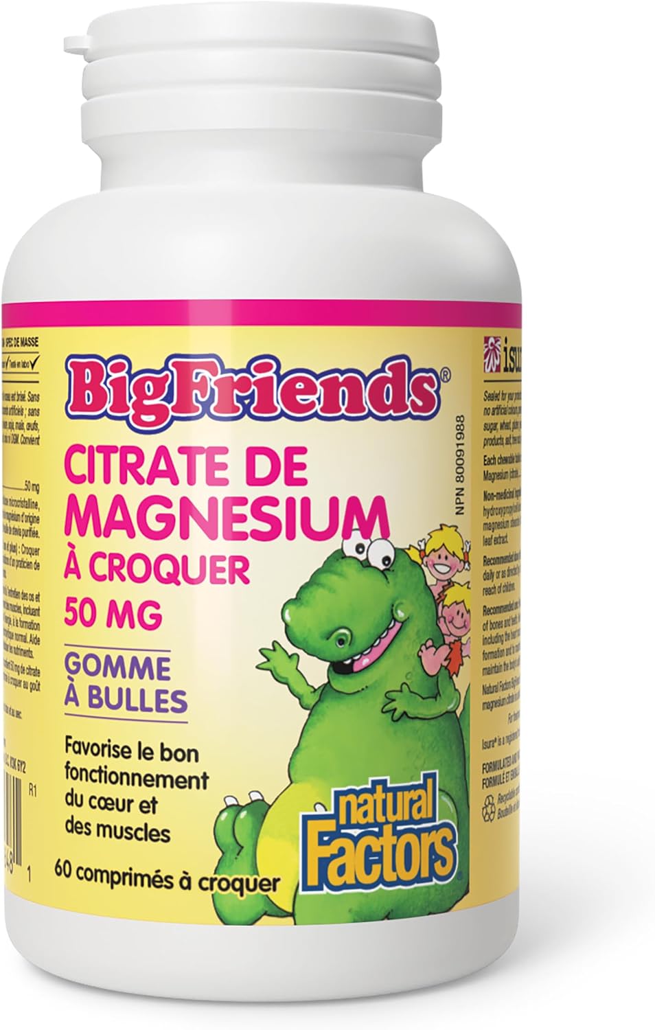 Natural Factors, Magnesium Citrate 150 mg, Muscle and Heart Health Formula, 180 Capsules