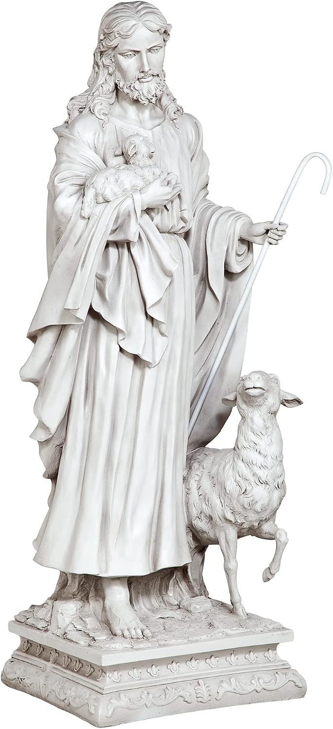Design Toscano Anne with Young Mother Mary Holy Religious Garden Statue, 12 inches wide, 21 inches tall, Cast Stone Resin, Antique Stone Finish