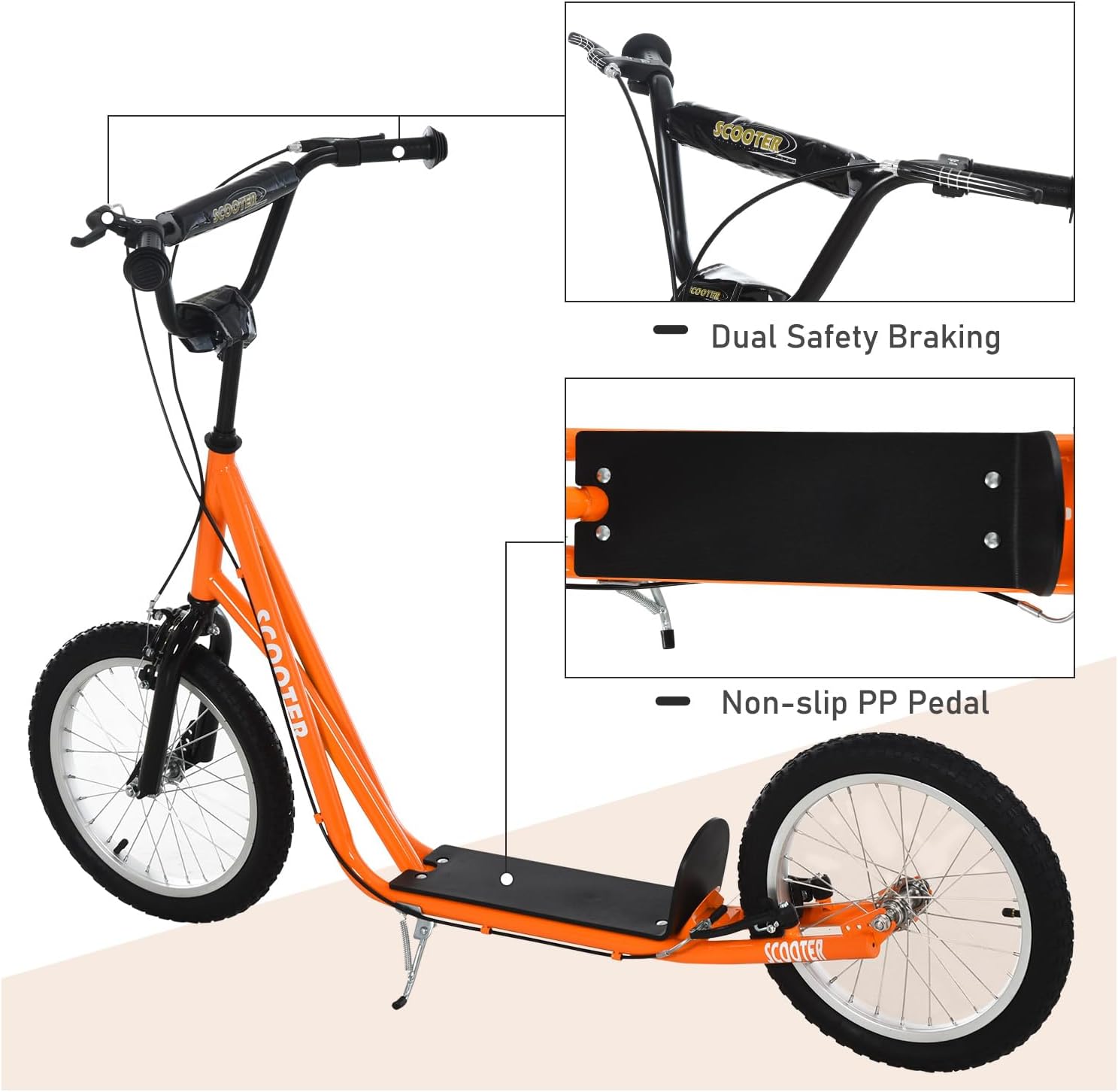 Aosom Youth Scooter Max Load 220 LBS Kids 5+