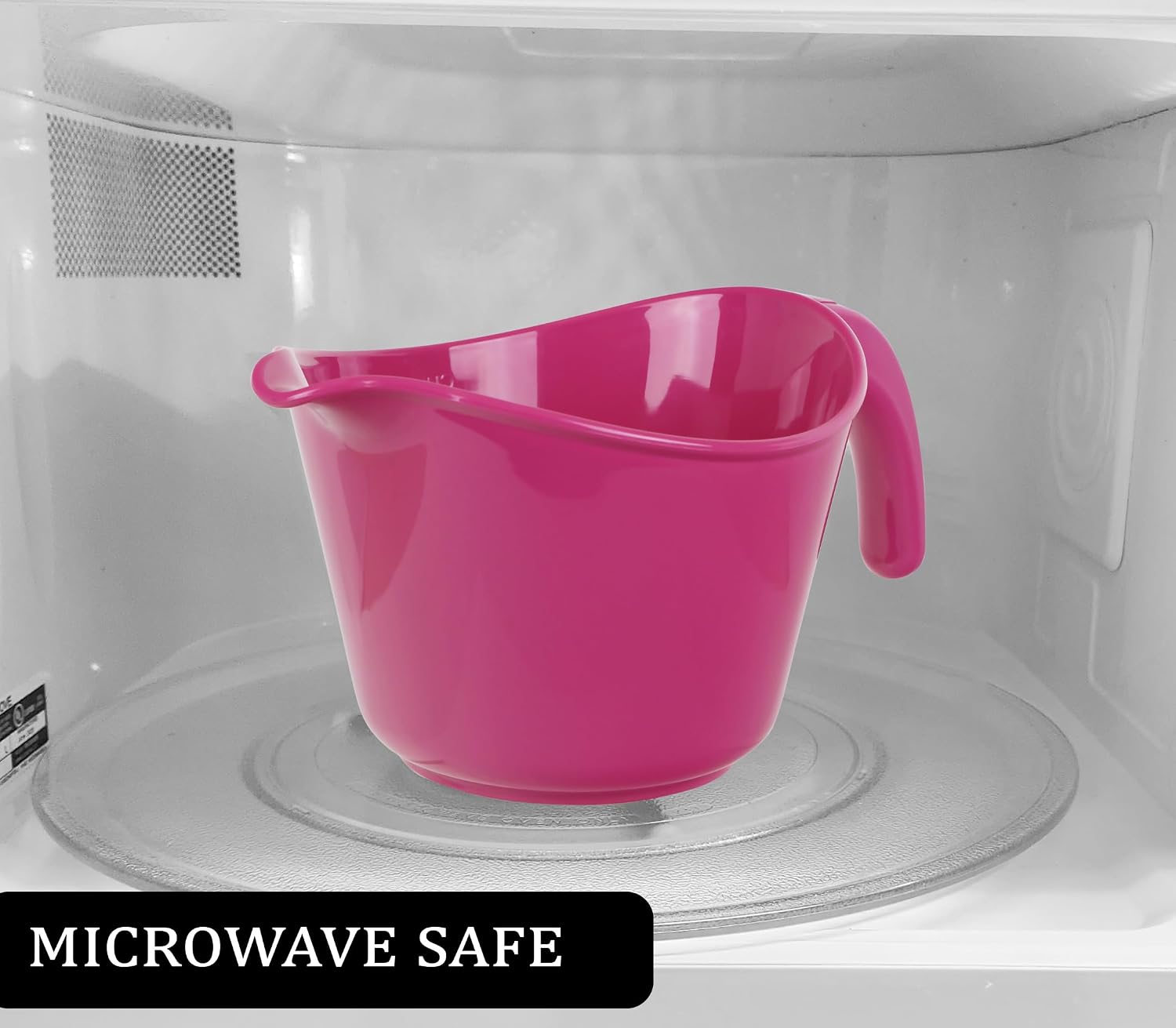 Reston Lloyd, Batter Bowl With Pour Spout, Non-Slip Base, Erogonomic Space Saving Detachable Handle, 2 QT Heavy Duty BPA-Free Microwave & Dishwasher Safe, Plum