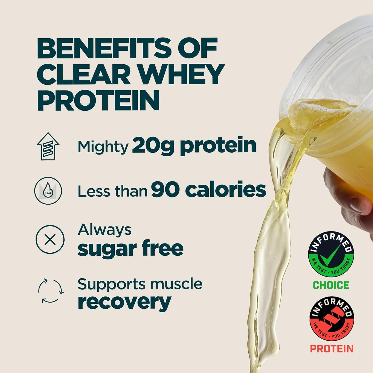 Myprotein Clear Whey Isolate Protein Powder, 35 Servings, (1.9lbs) Strawberry, 20g Protein per Serving, Naturally Flavored Drink Mix