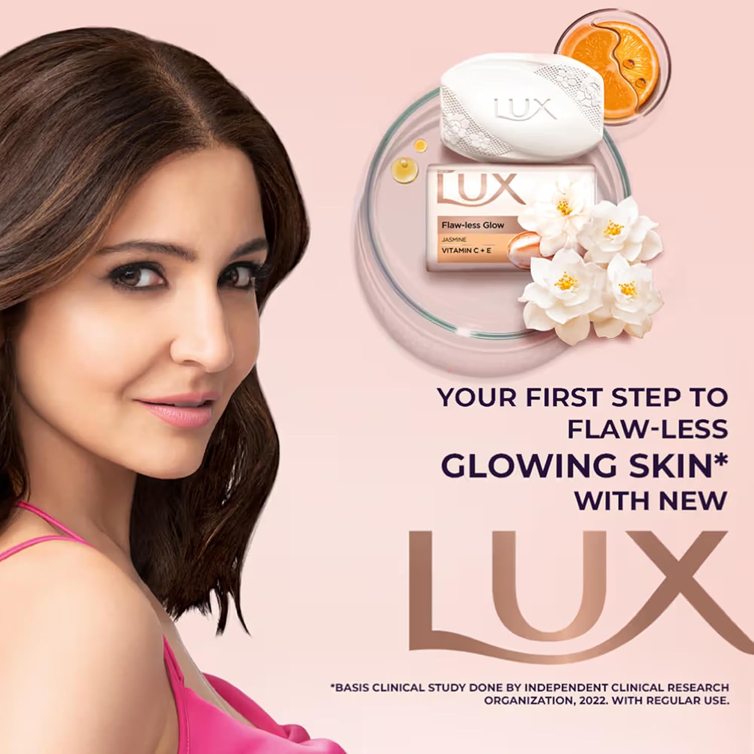 LUX Flaw-less Glow Jasmine Soap Bar, 3x150g