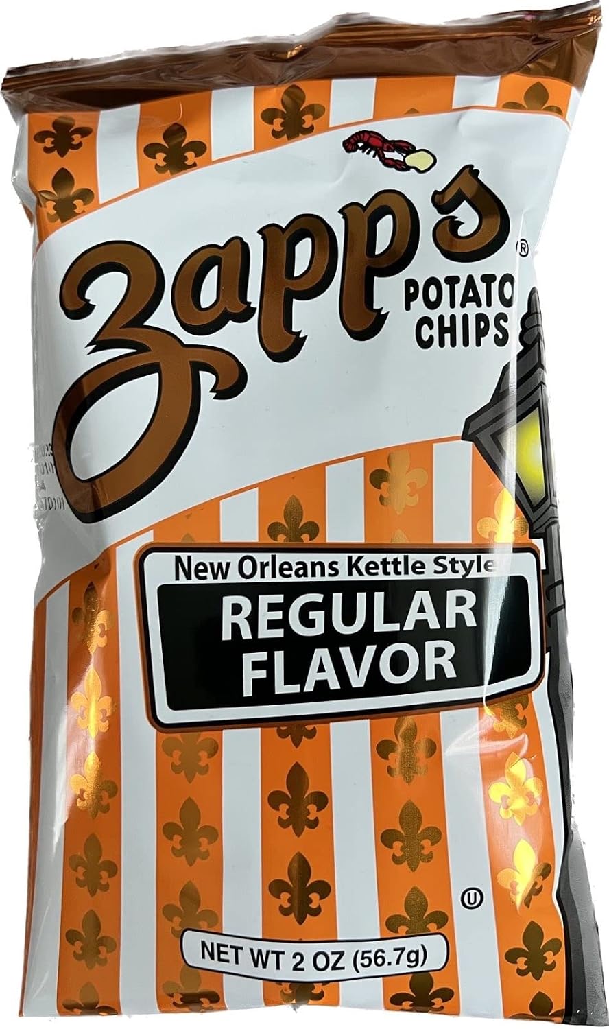 Zapp’s New Orleans Kettle-Style Potato Chips Hotter n Hot Jalapeno Flavor (2 oz Bags, 25 Count), Crunchy Chips with a Spicy Kick, Perfect On-The-Go, Gluten Free Snack
