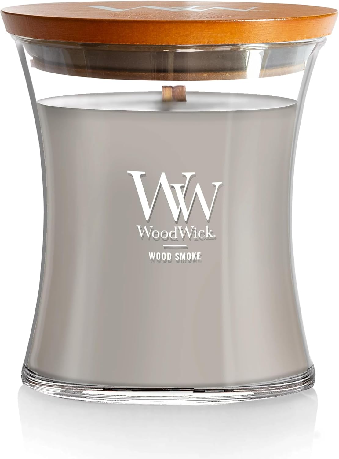 WoodWick Fireside Holiday Candle Gifts for Women and Men, 9.7 oz Medium Hourglass Candle with Crackling Wick