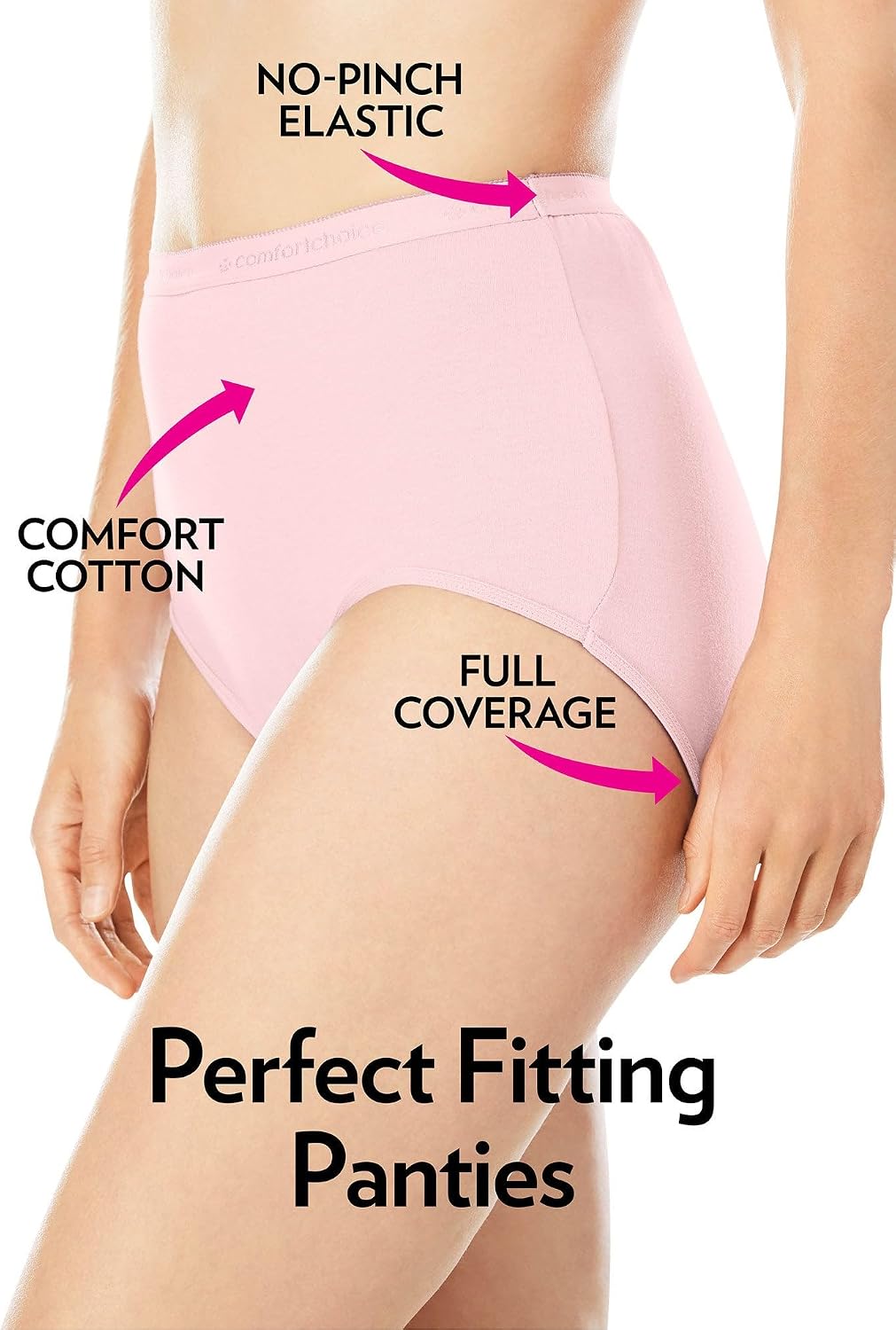 Comfort Choice Full Coverage Stretch Cotton Brief 5 Pack