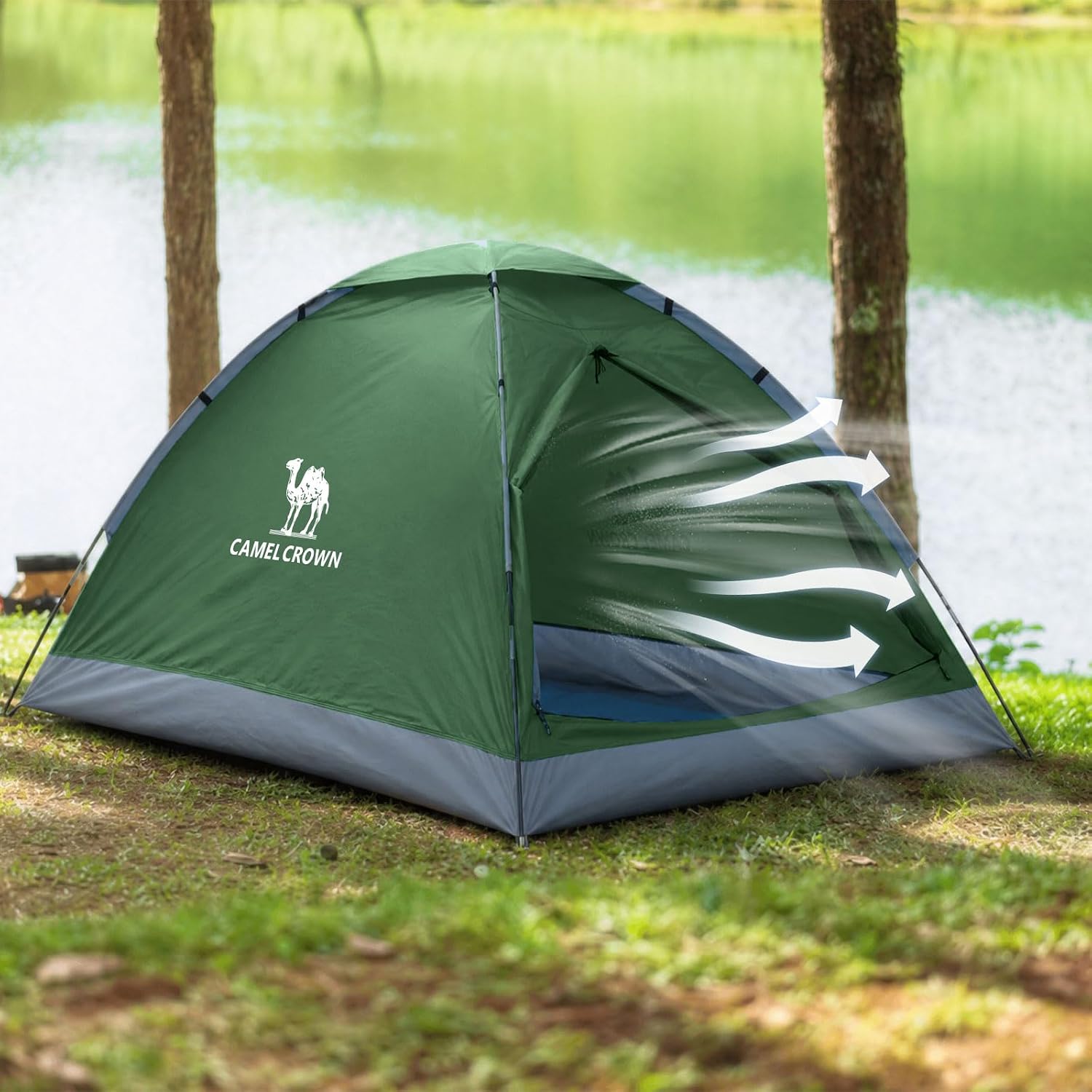 CAMEL CROWN Tents for Camping 2/3/4/5 Person Camping Dome Tent, Waterproof,Spacious, Lightweight Portable Backpacking Tent for Outdoor Camping/Hiking