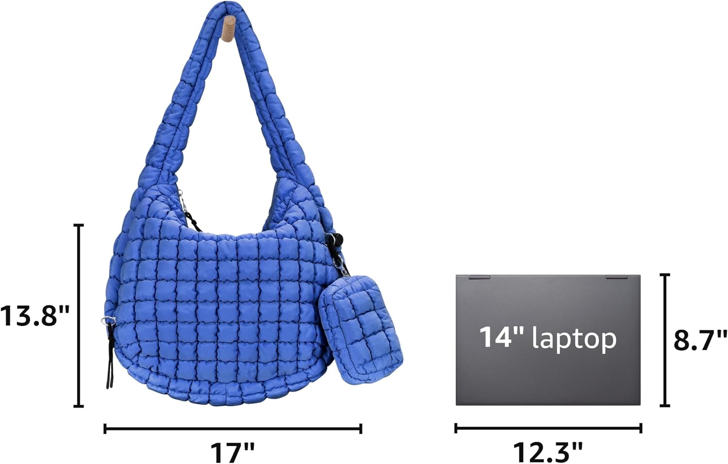 Puffer Tote Bag for Women Large Quilted Puffy Lightweight Carryall Crossbody Tote Bag for Women
