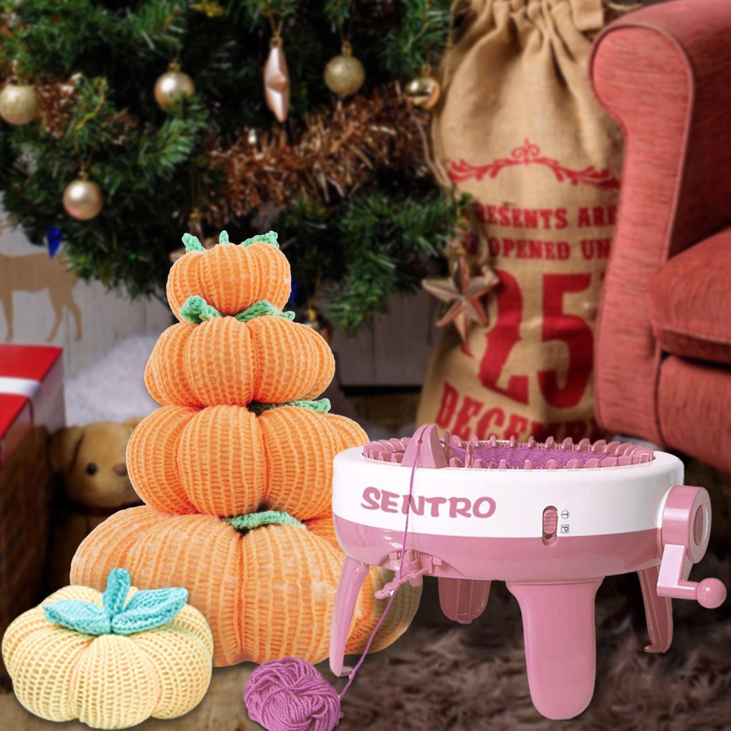 SENTRO Knitting Machine 48 Needles with Row Counter, Crochet Knitting Loom Machine for Beginners