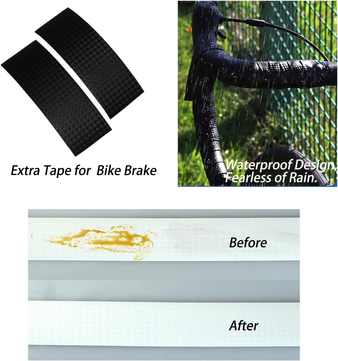 KINGOU Carbon Fiber PU Leather Road Bike Handlebar Tape Bar Tapes - 2PCS Per Set