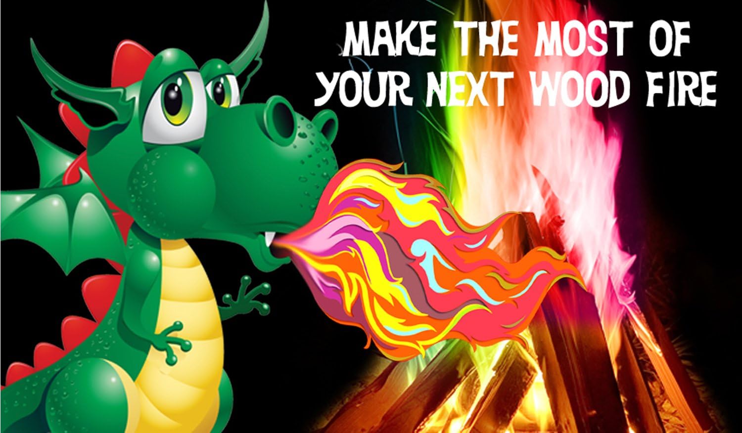 Mystical Fire Dragon Flames Fire Color Changing Packets Colorful Fire 6pk | 6-pack color changing fire packets creates colorful flames in fire pits