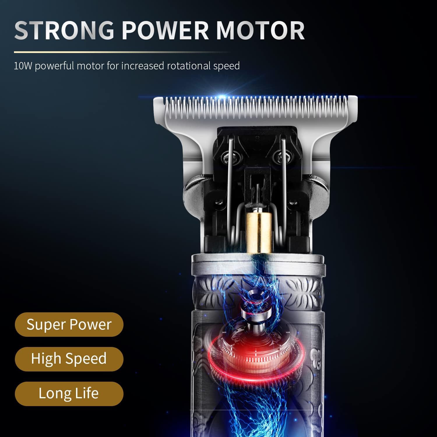 Suttik Hair Clippers for Men, Professional Hair & Beard Trimmer for Men, Mustache Trimmer T-Blade Hair Liner Edgers