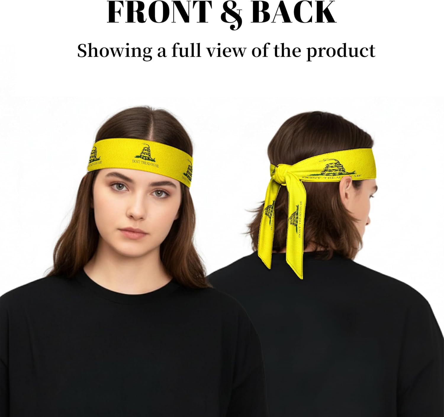 Tie Headbands for Men Women,Pattern Gymwrap,Gym Workout Adjustable Non-Slip Sweatbands for Running,40 X 2.4In