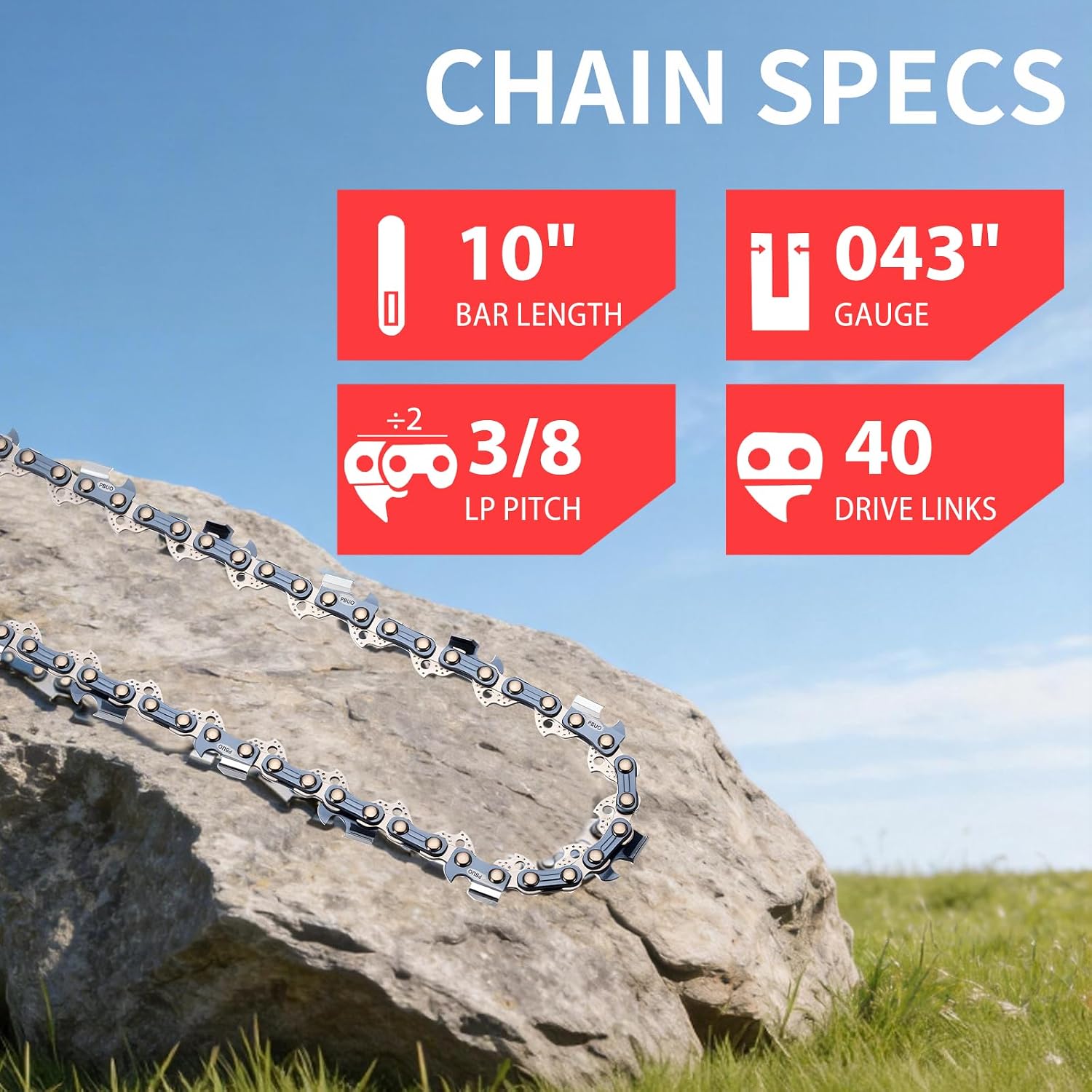 18 Inch Chainsaw Chain Replacement .325" Pitch .063" Gauge 68 Drive Links, Fits Stihl (PRE 2023 .063" Gauge) 025, MS250, MS251, 3005 008 4717-36390050068, Full Chisel, 3 Pack | P-Series