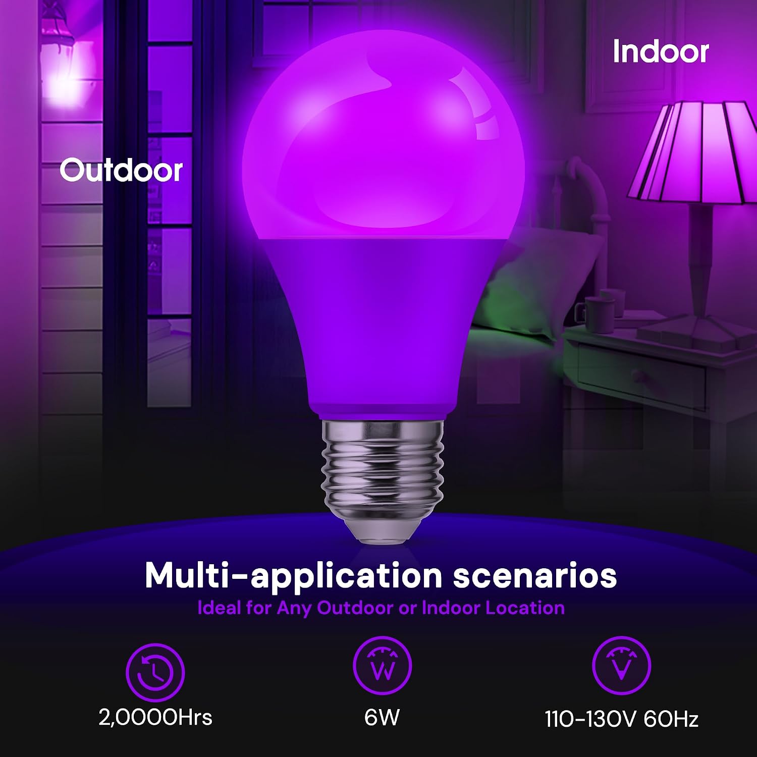LOHAS Dusk to Dawn Sensor Light Bulbs, 40W Equivalent LED Outdoor Lighting