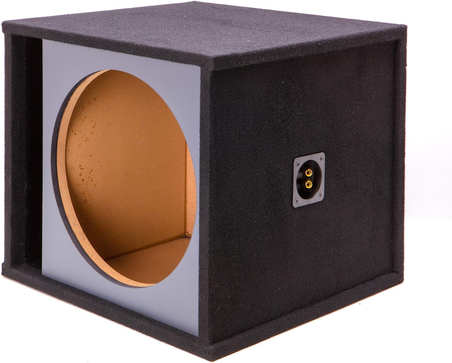 American Sound Connection Car Audio Single 15" Slot Vented Paintable Baffle Stereo Sub Box Enclosure