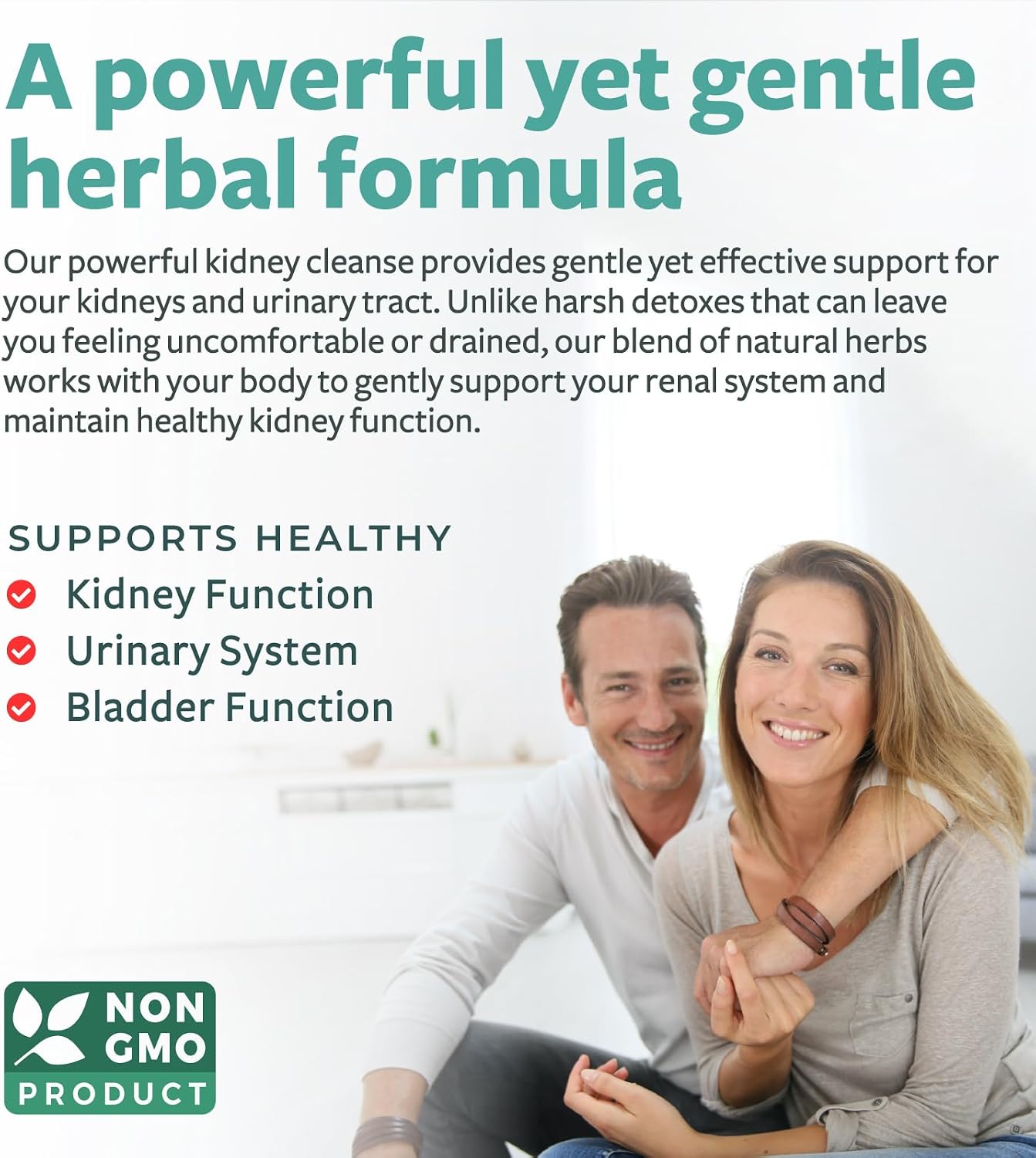 Kidney Cleanse Detox (Non-GMO) Support Healthy Urinary Tract- Powerful VitaCran Cranberry Extract & Herbs – Healthy Kidney Support Supplement - 60 Vegetarian Capsules (No Pills)