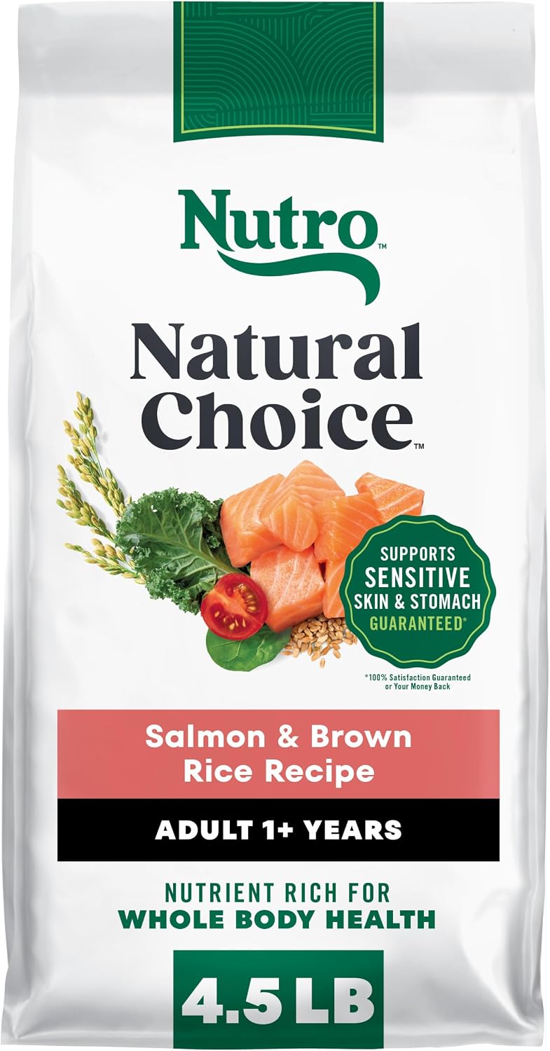 Nutro Natural Choice Adult Dry Dog Food, Chicken & Brown Rice Recipe, 5 lb | Non-GMO, Real chicken #1 ingredient, no corn, wheat, soy or chicken by-product meal, supports skin & coat/digestion/immunity