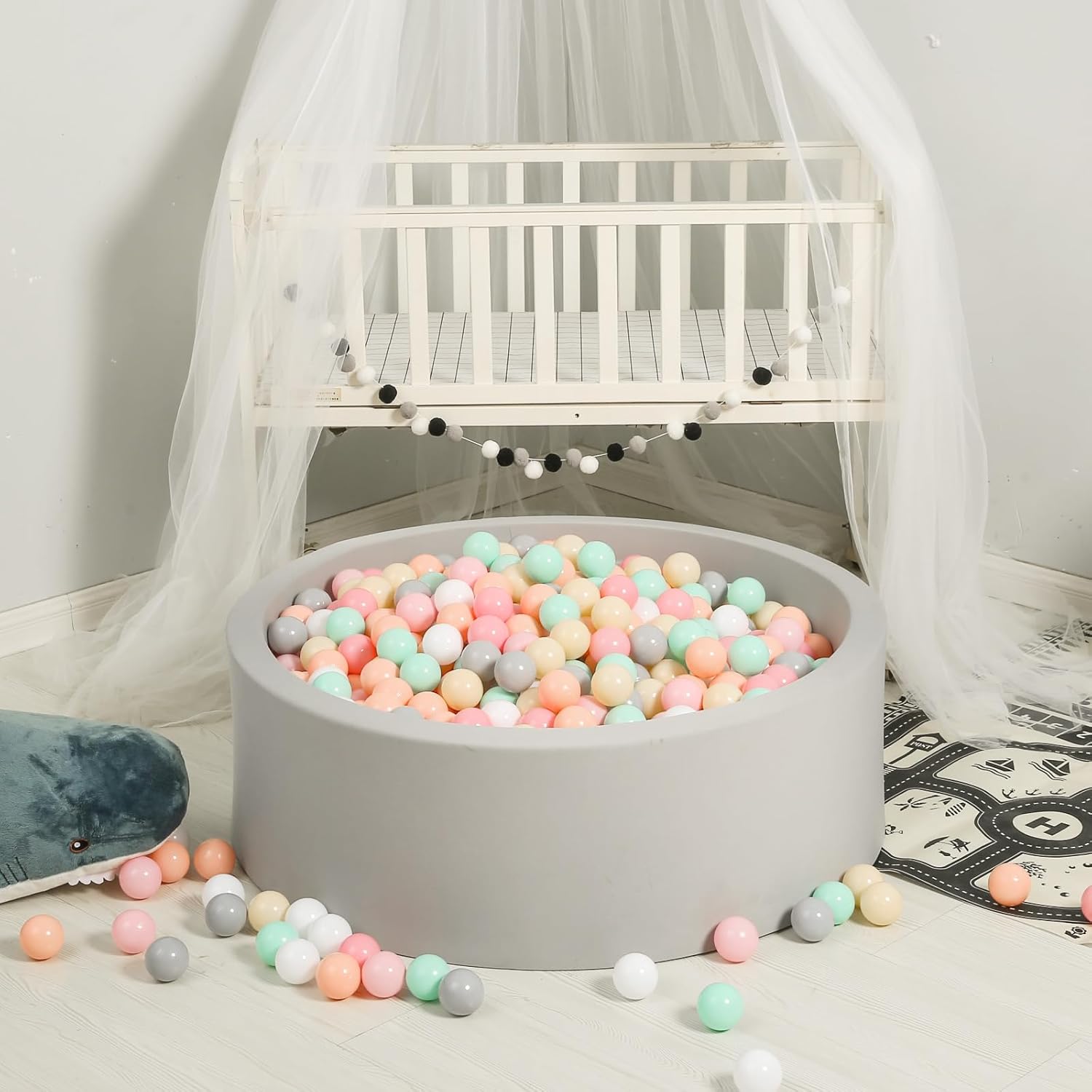 GOGOSO Ball Pit Balls 100 PCS for Toddles, Kids Plastic Balls for Ball Pit, Pool, Pink Party Accessories, Birthday Decoration